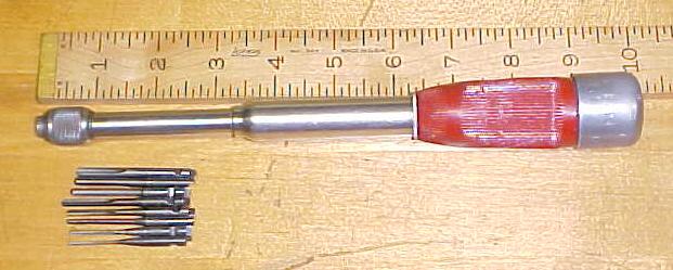 Millers Falls No. 170 Yankee Spiral Push Drill w/8 Bits