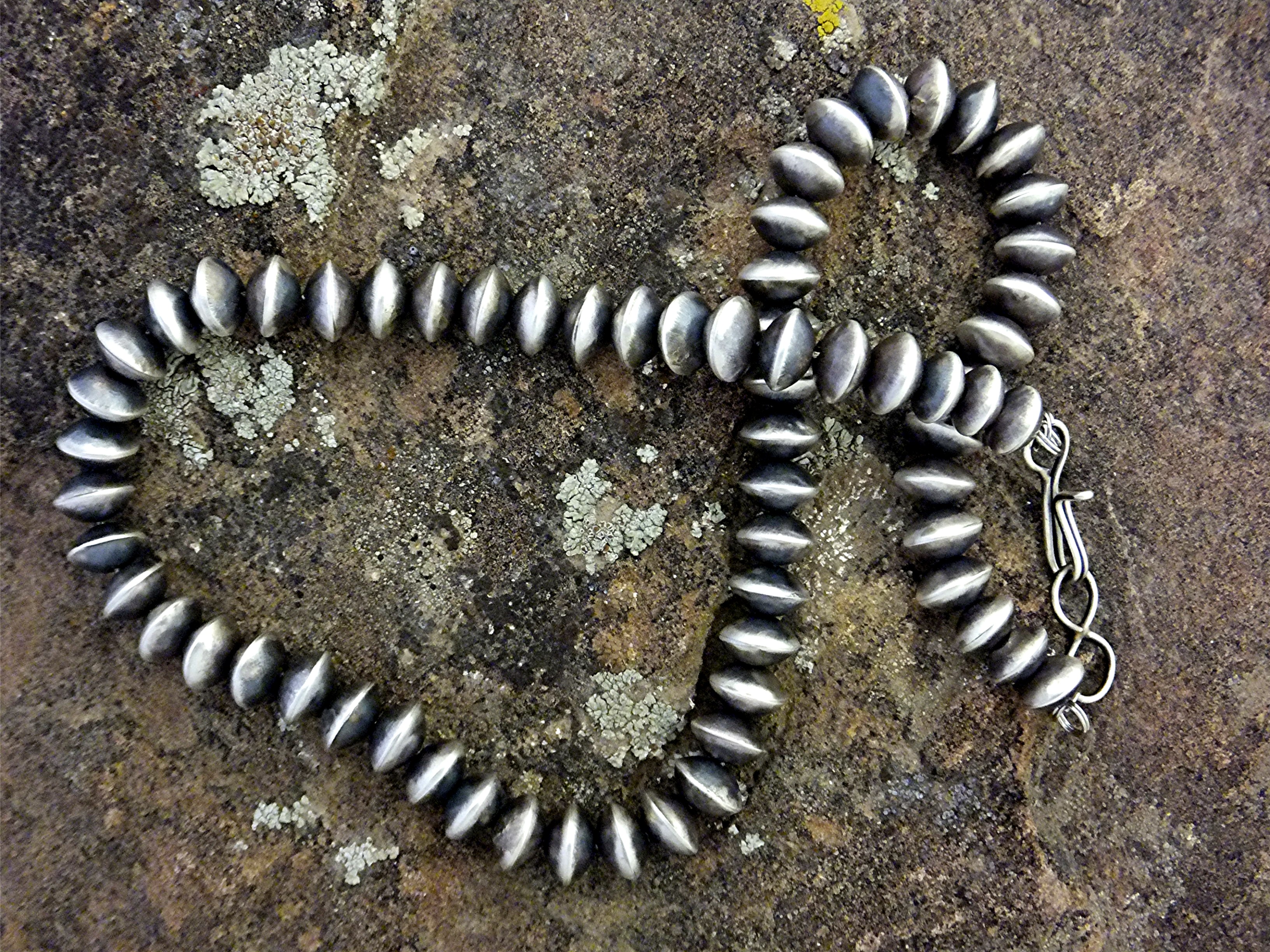 Native American Sterling Silver Hand Made Beads. S