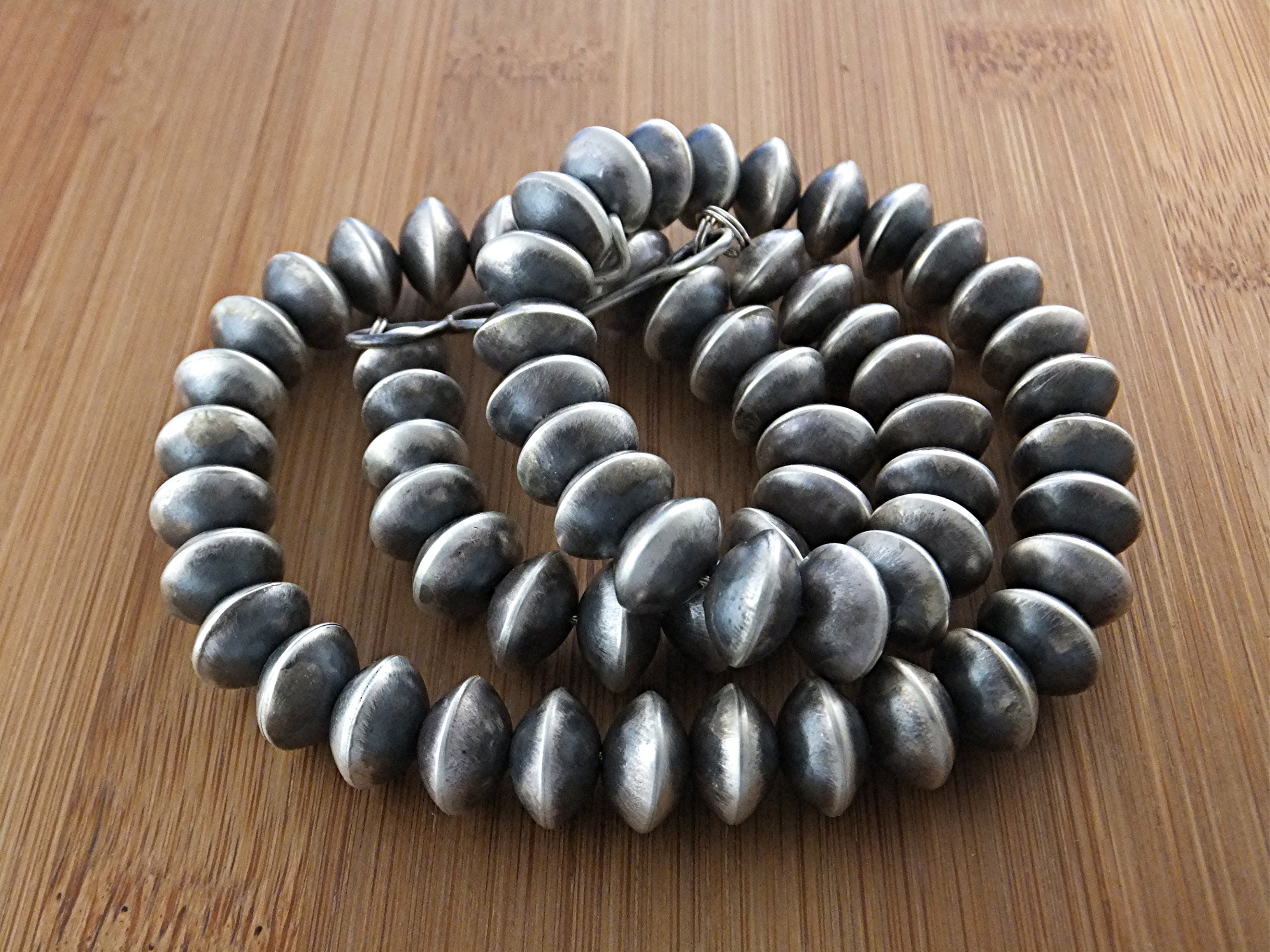 Native American Sterling Silver Hand Made Beads. S