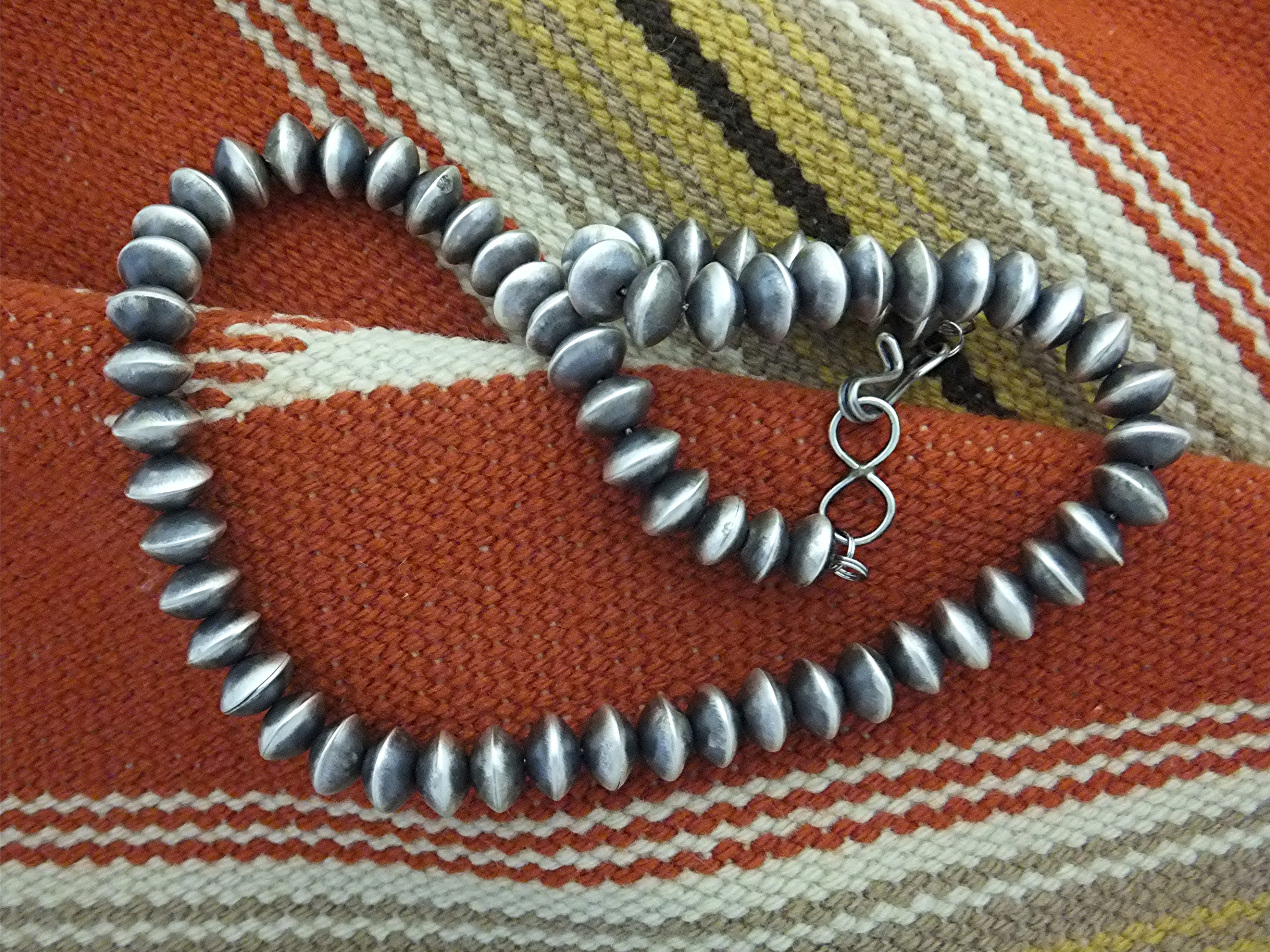 Native American Sterling Silver Hand Made Beads. S