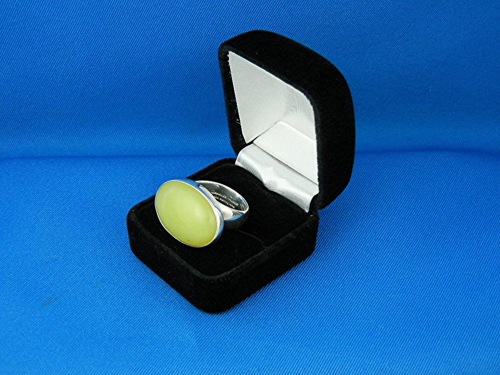 Ring Gold Jade Sterling Silver Charles Albert