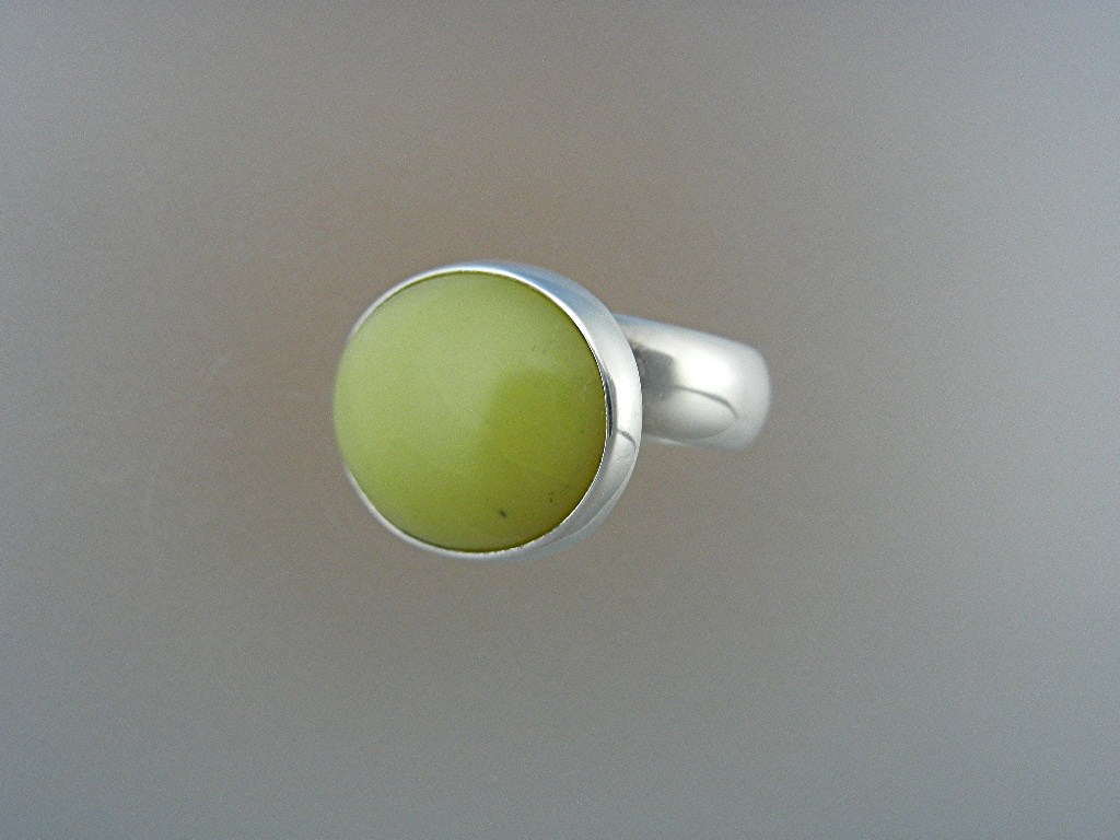 Ring Gold Jade Sterling Silver Charles Albert