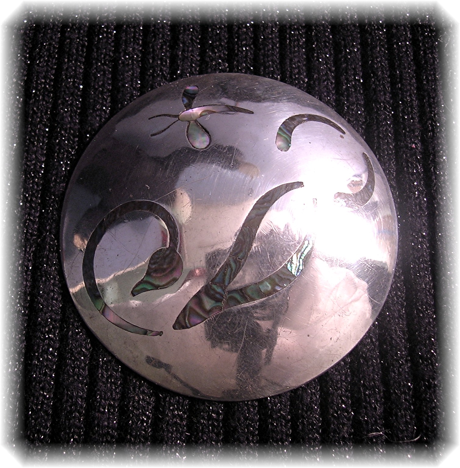 2 1/4 Inch Sterling Silver Dragon Fly Mexican Brooch