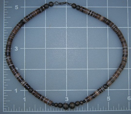 Navajo Silver Turquoise Heishi Necklaces (2)