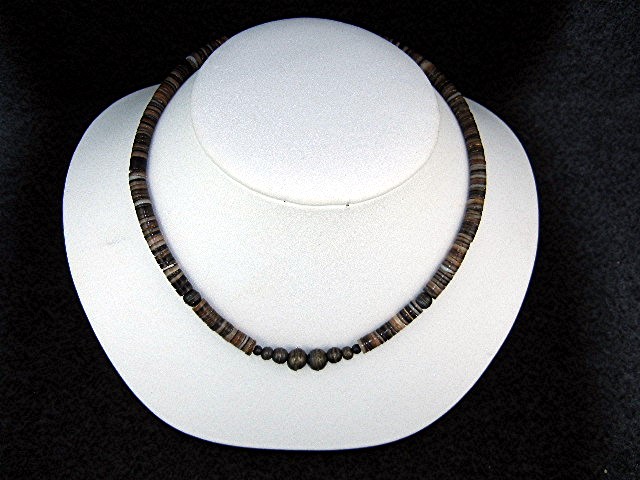 Navajo Silver Turquoise Heishi Necklaces (2)