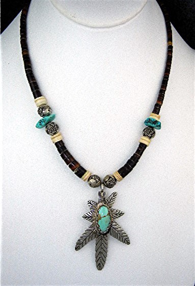 Navajo Silver Turquoise Heishi Necklaces (2)
