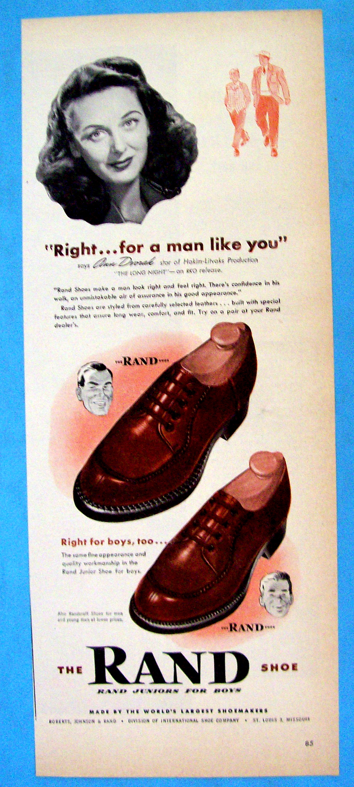 1947 Rand Shoes with Ann Dvorak (The Long Night)