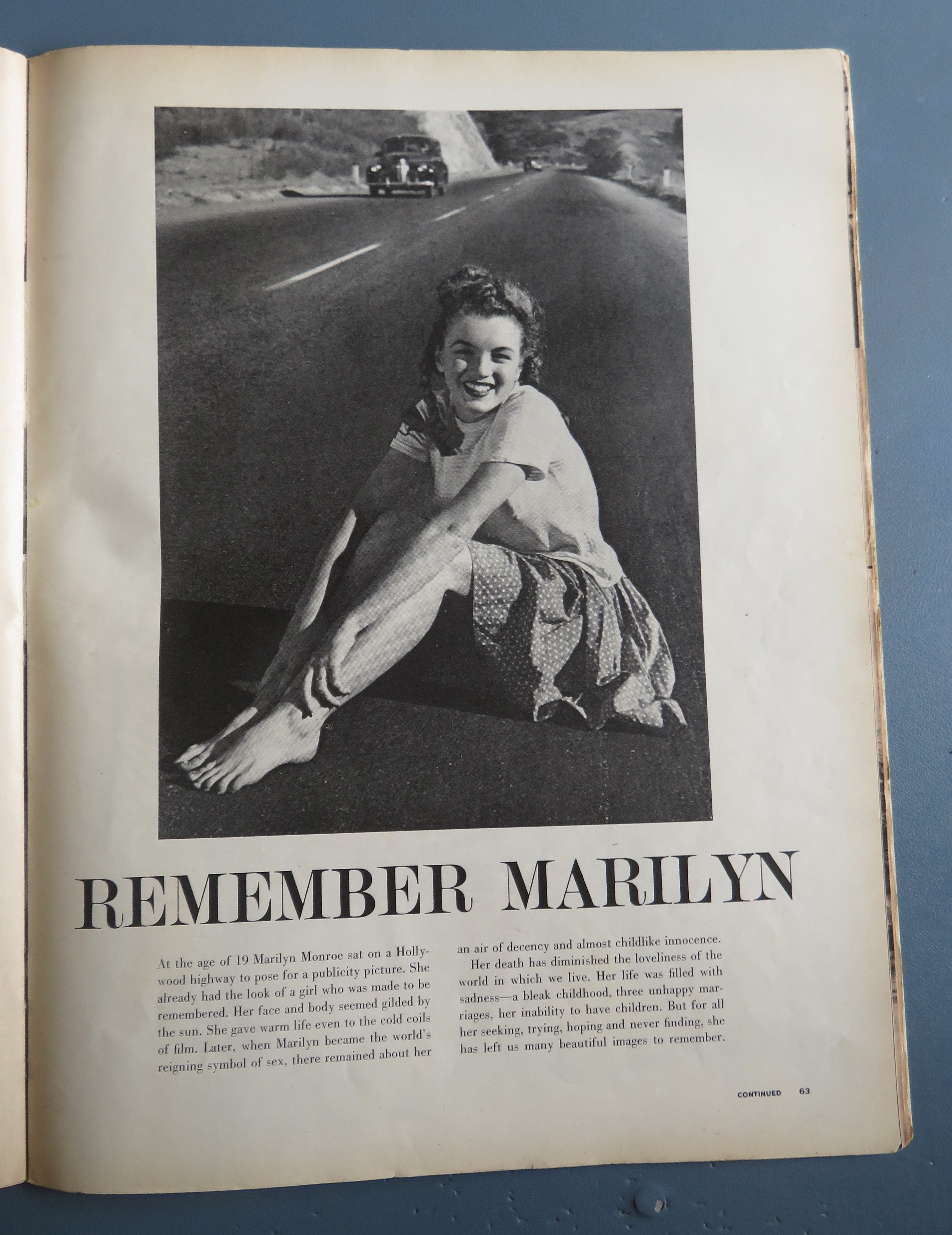 Life Magazine August 17, 1962 Marilyn Monroe Memories