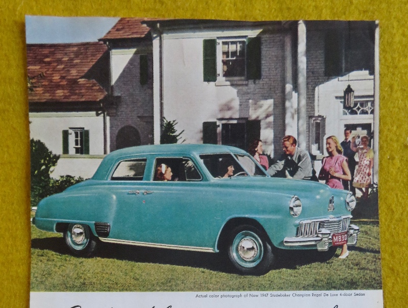 1946 Studebaker Automobile With The 1947 Studebaker Champion Regal Sedan