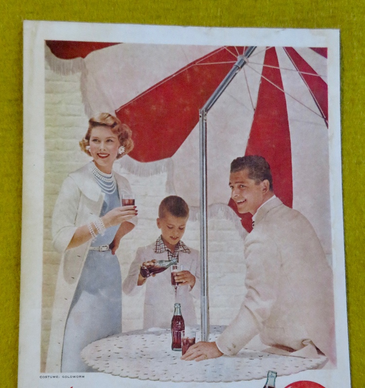 1956 Coca Cola (Coke) with Family on  Picnic