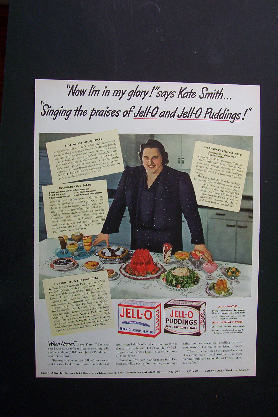 1942  Jell-O  Pudding  with  Kate  Smith