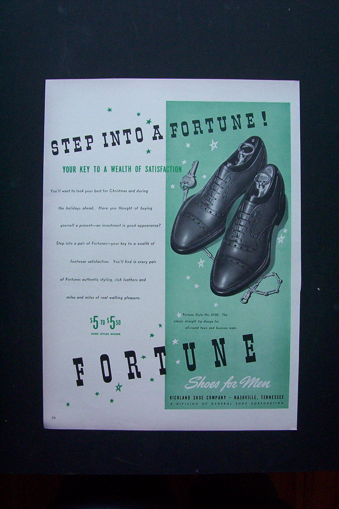 1943 Fortune Shoes For Men with Pair of Men's Shoes