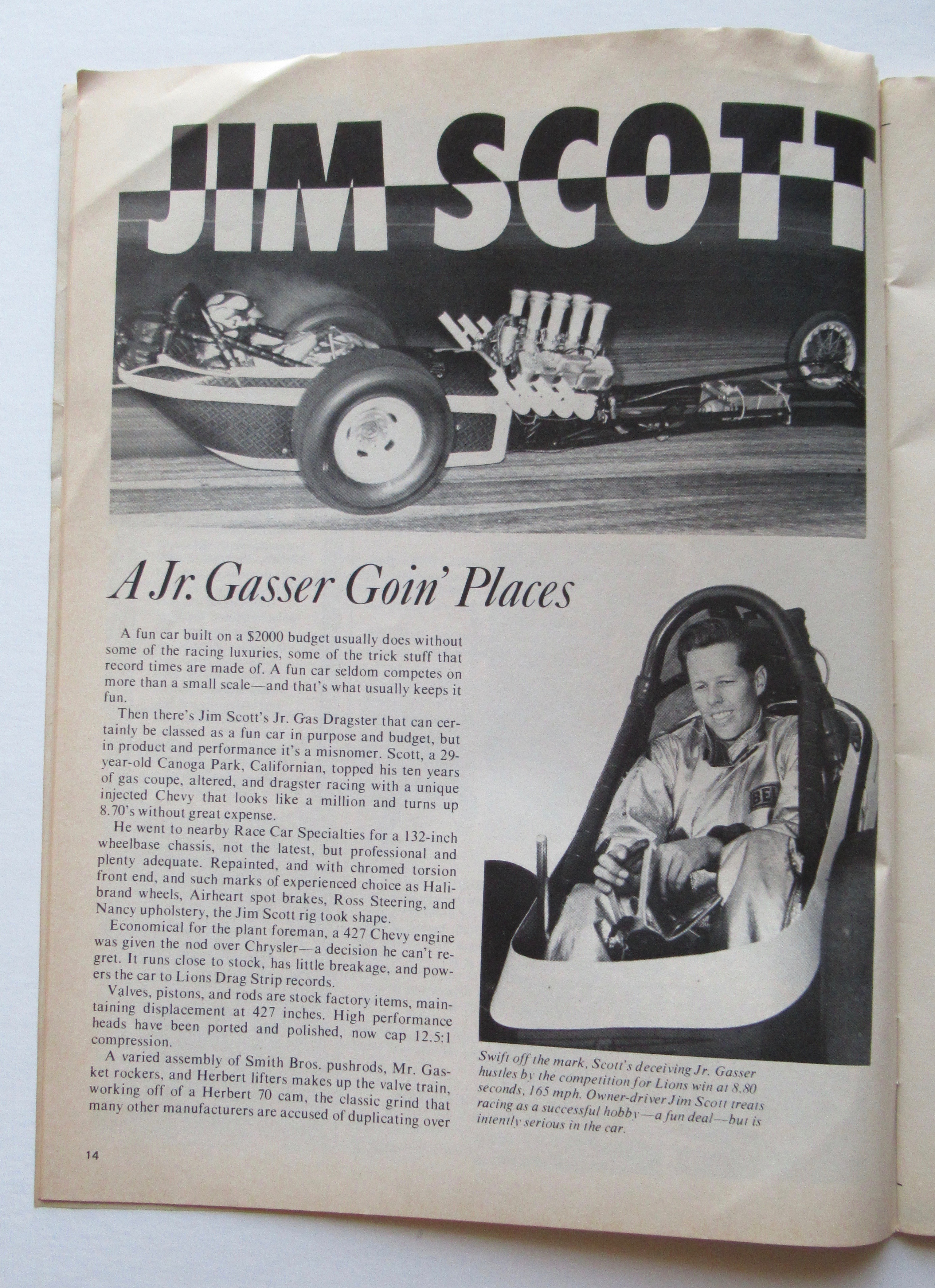 Drag Racing Magazine January 1969 Invader: Wild Vette