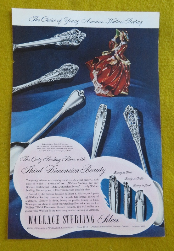 1950 Wallace Sterling Silver With Third Dimension Beauty
