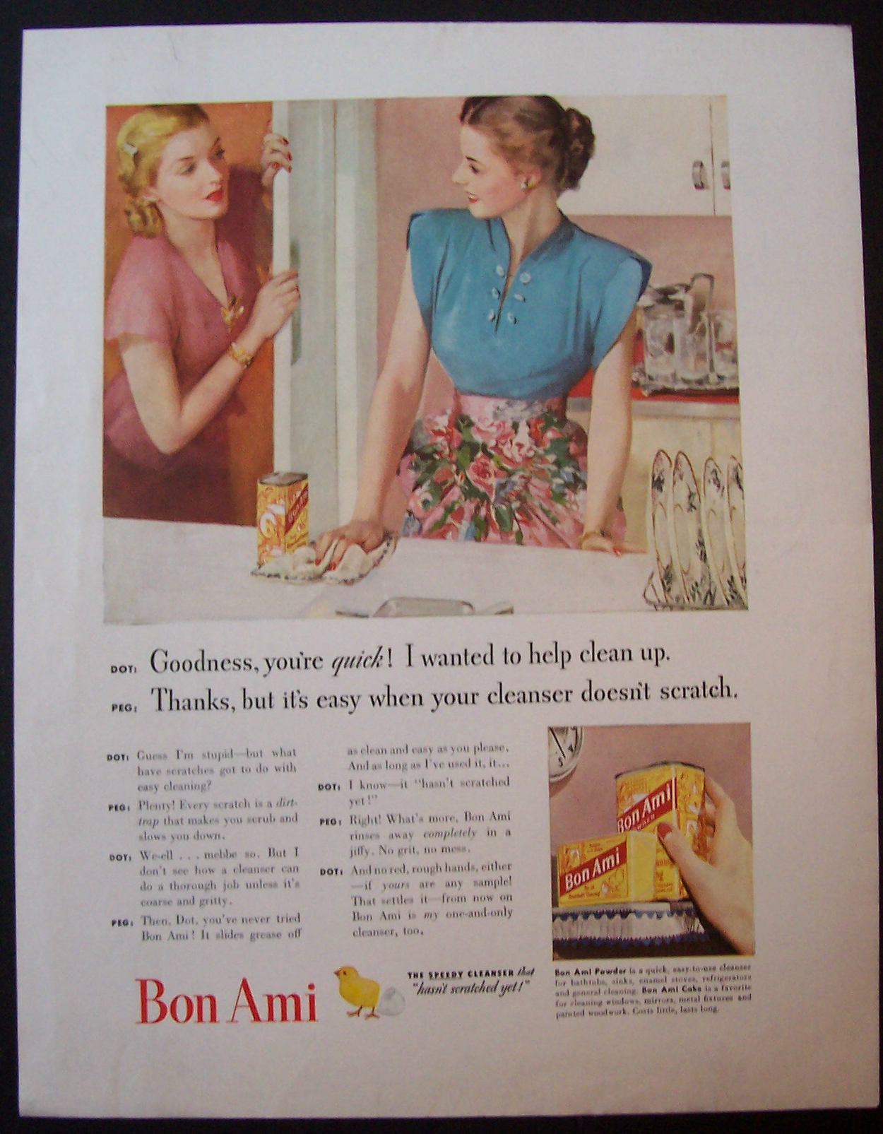 1945  Bon  Ami  Cleanser