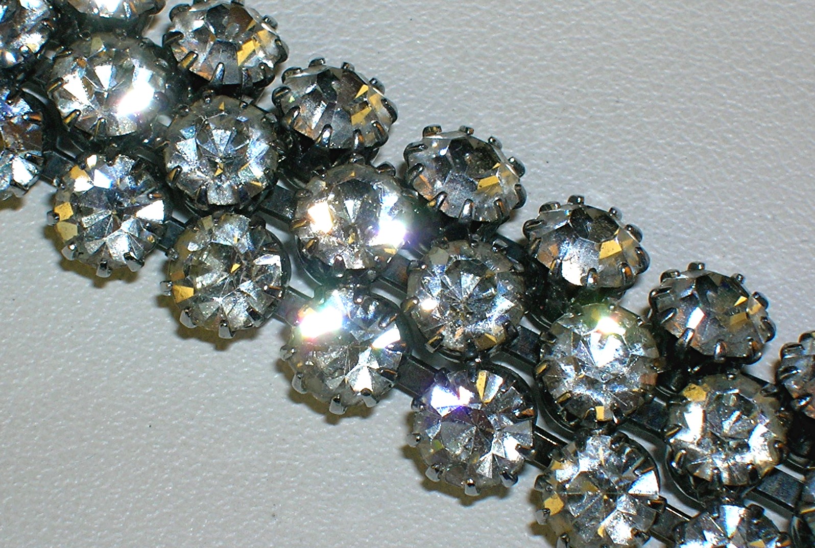 Crystal Rhinestone  Costume Necklace 50s England