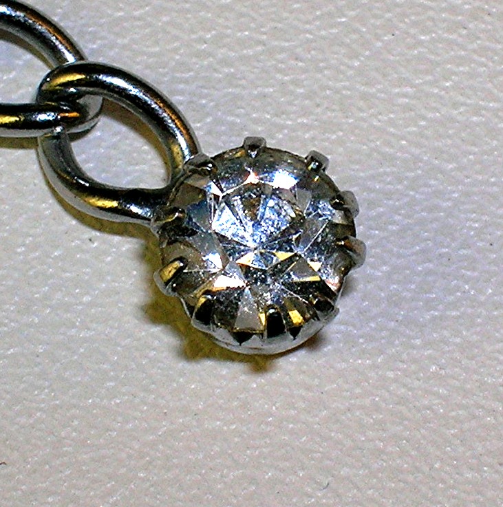 Crystal Rhinestone  Costume Necklace 50s England