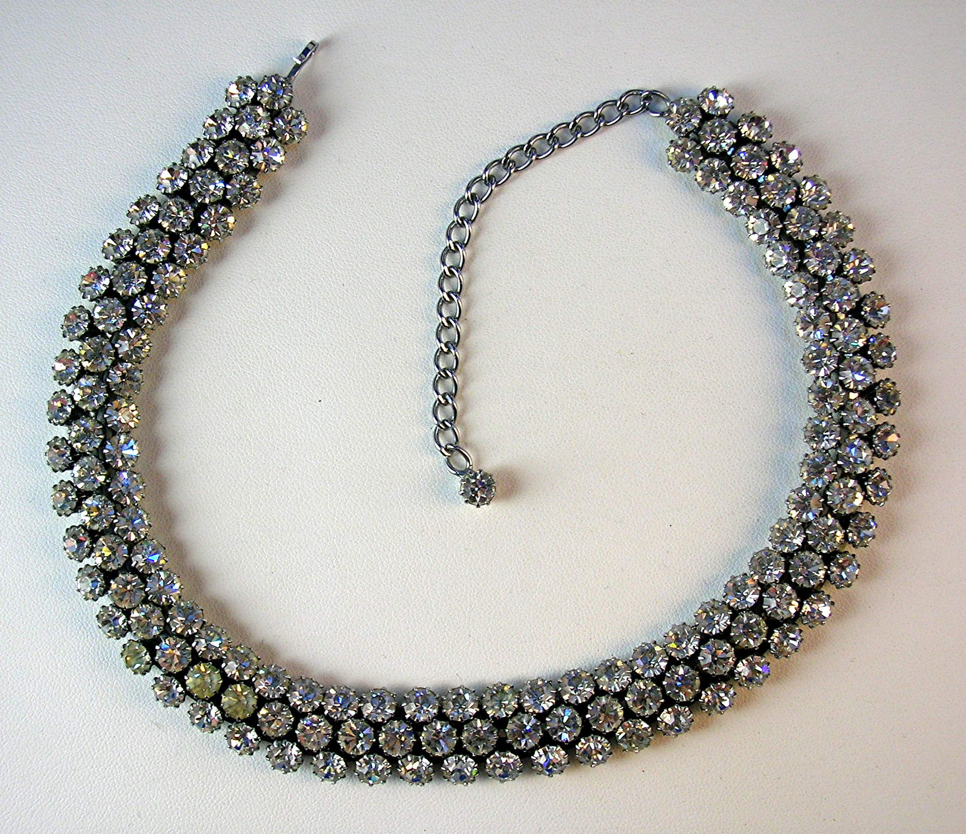 Crystal Rhinestone  Costume Necklace 50s England