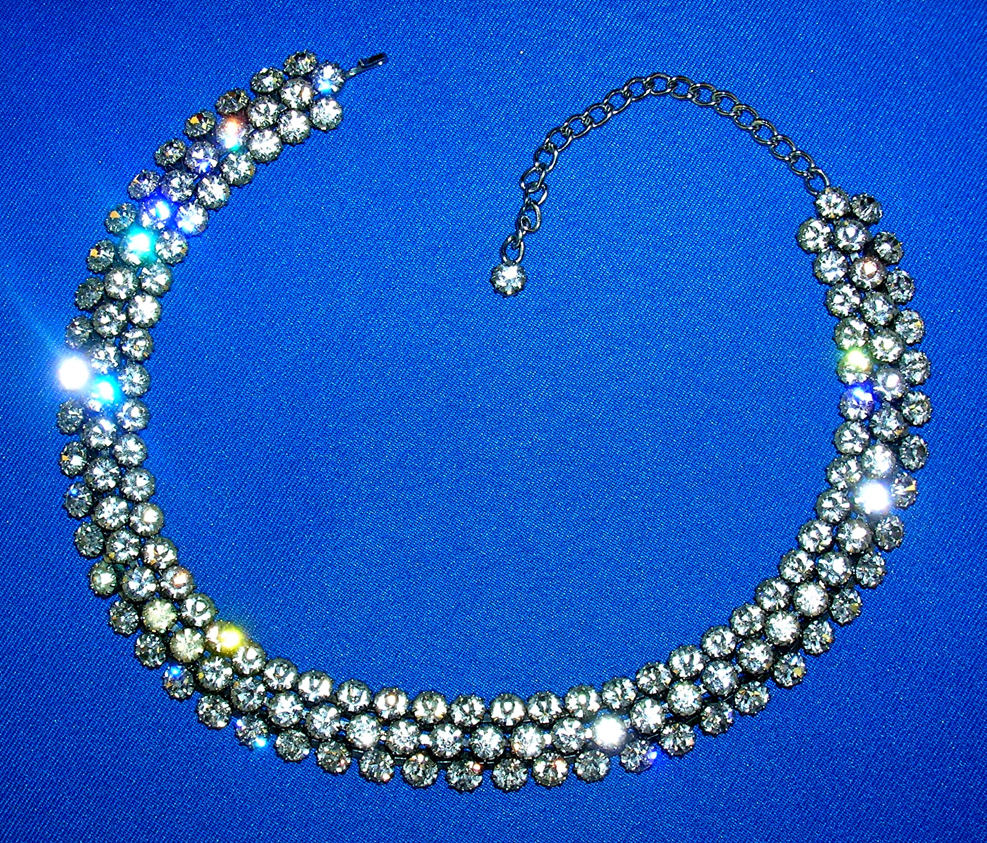 Crystal Rhinestone  Costume Necklace 50s England