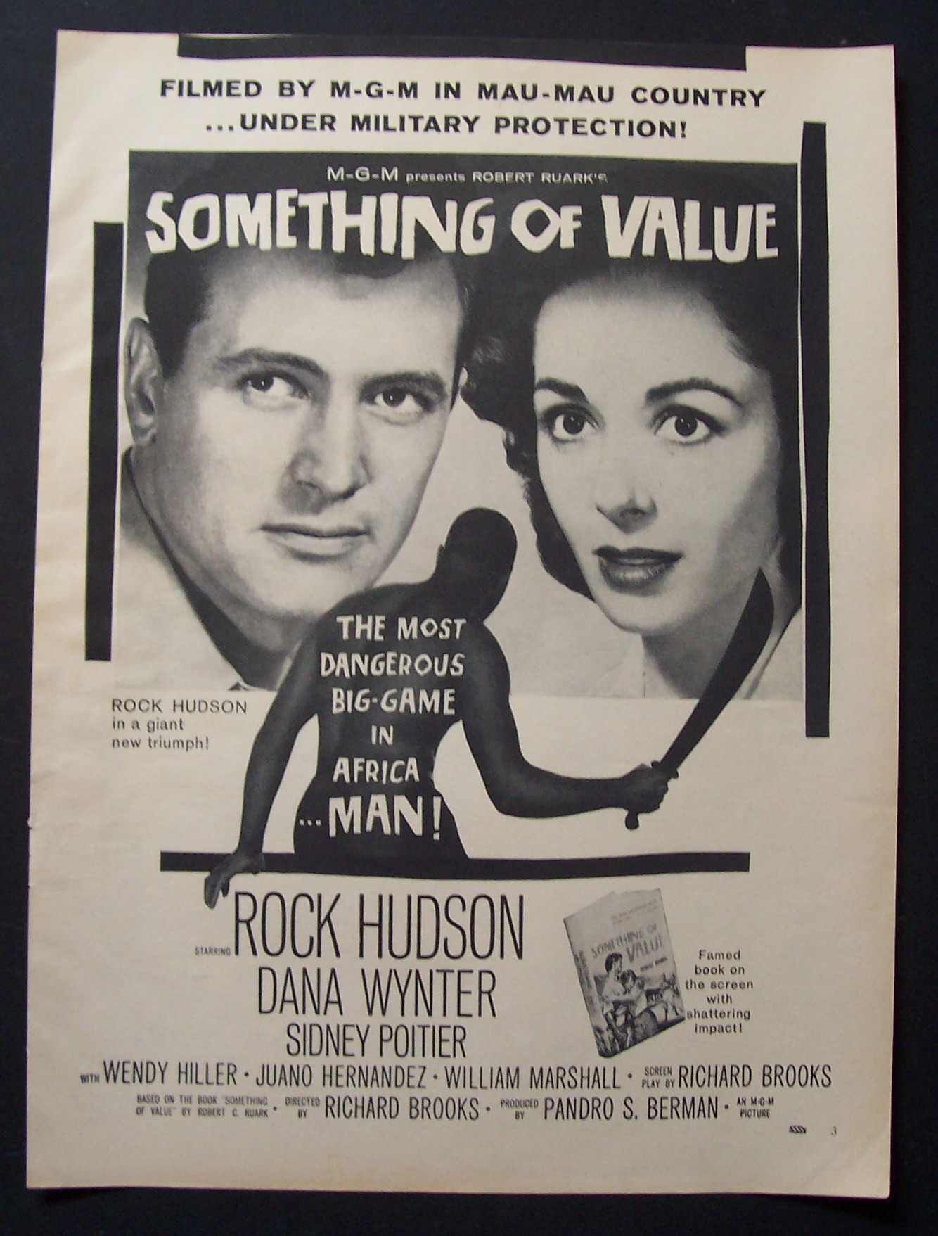 1957  Movie  Ad  for  Something  Of  Value