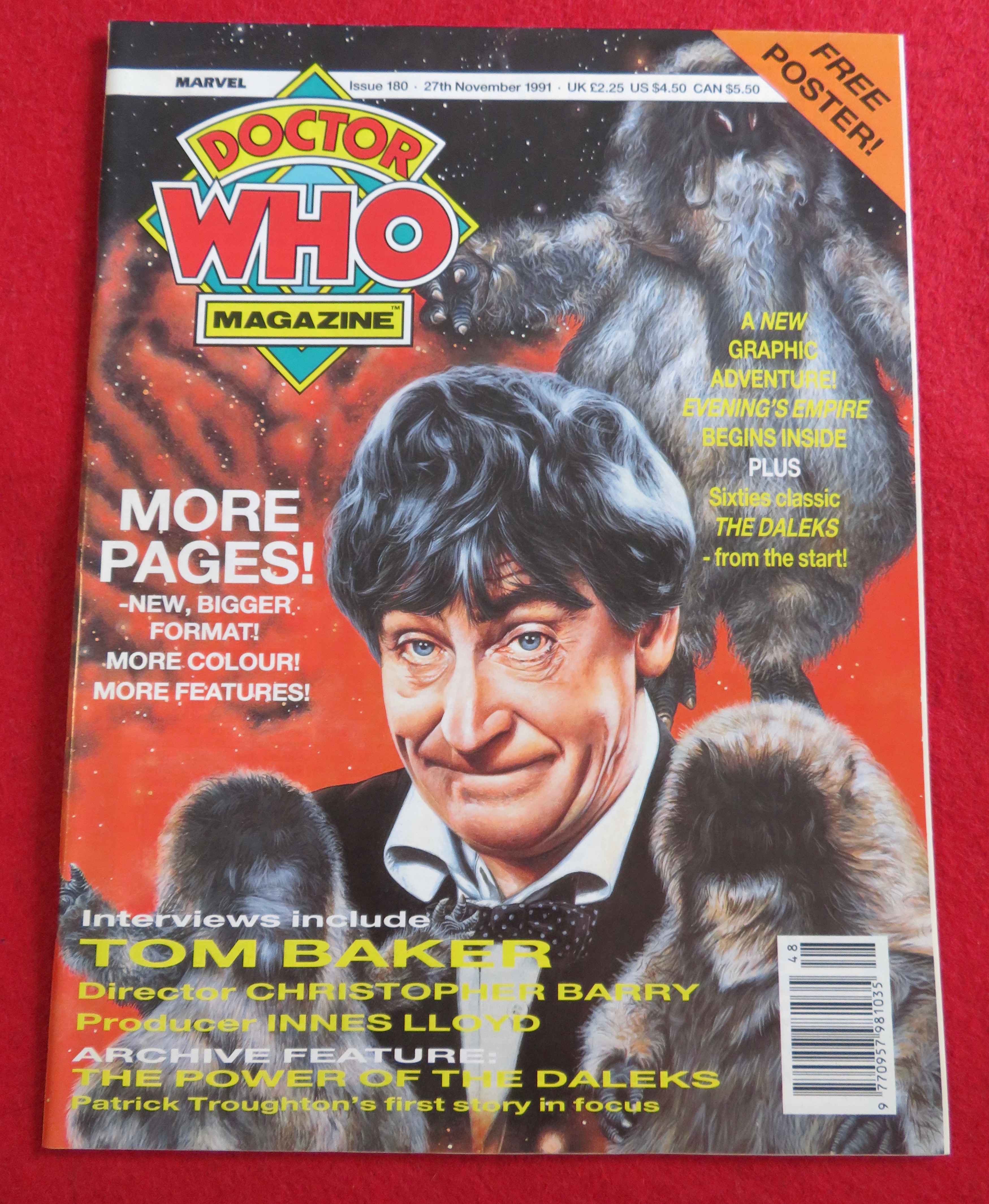 Doctor (Dr) Who Magazine November 27, 1991