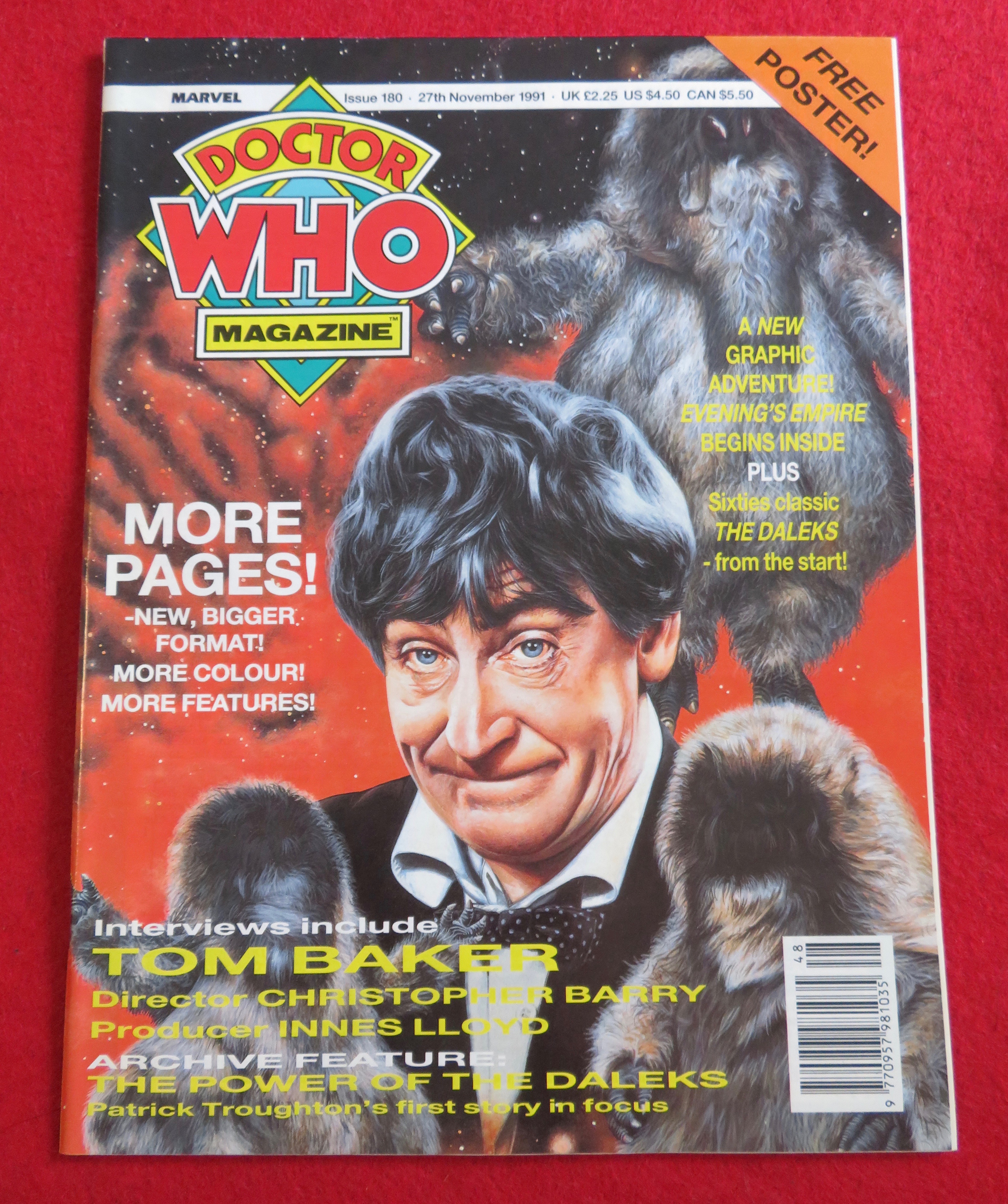 Doctor (Dr) Who Magazine November 27, 1991
