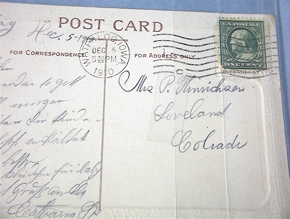 Old Swans on a Lake 1910  Original Stamp