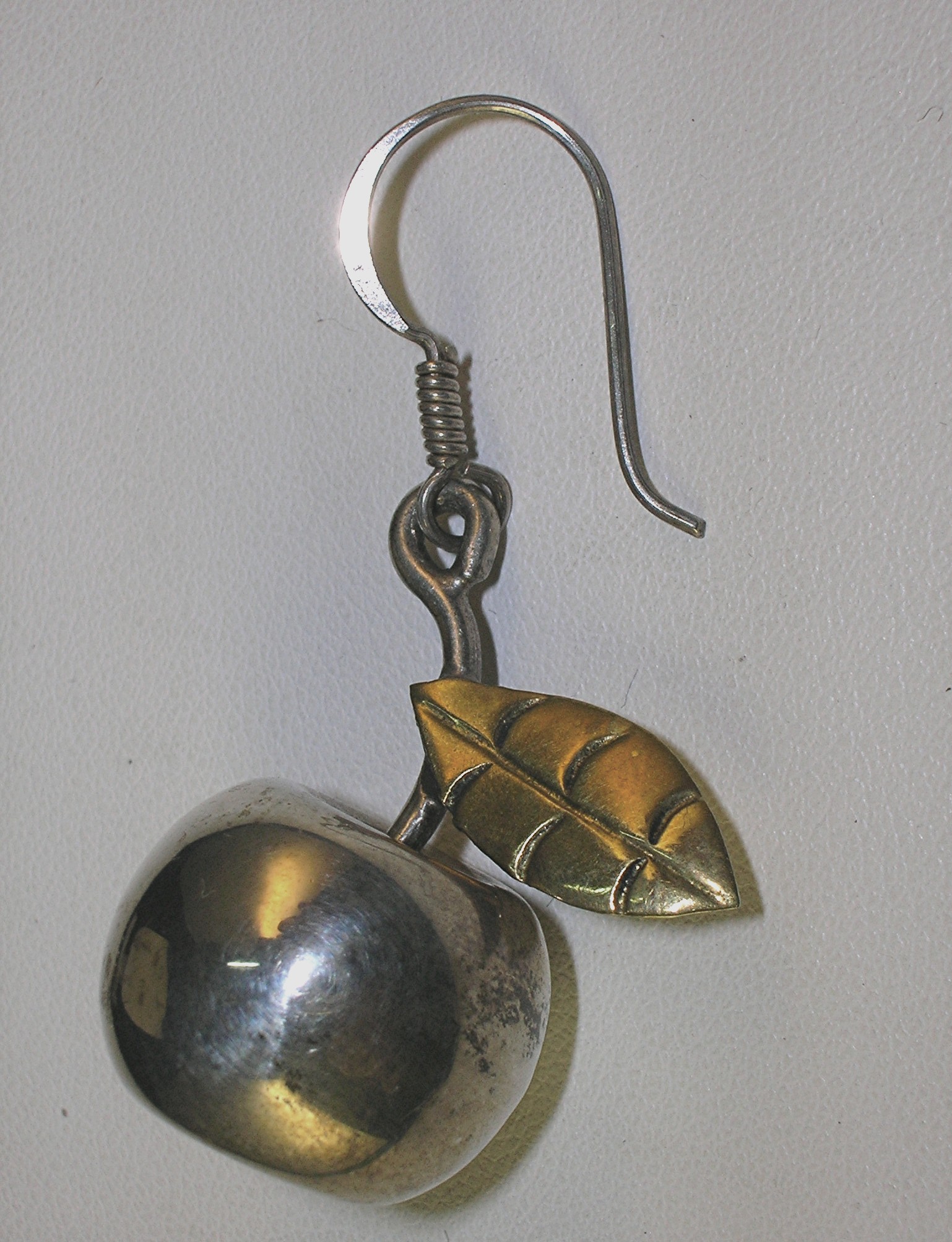 Necklace Sterling Silver Mexico Apple Pendant Earrings