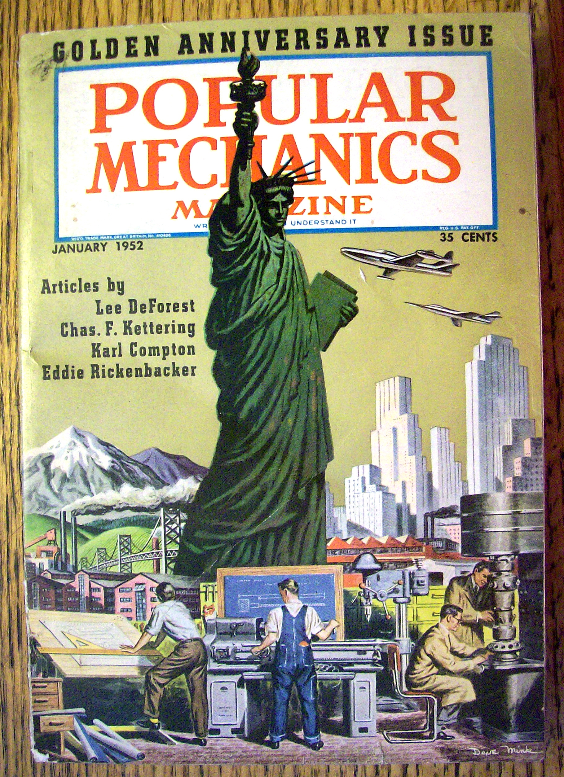 Popular Mechanics-January 1952-Golden Anniversary Issue