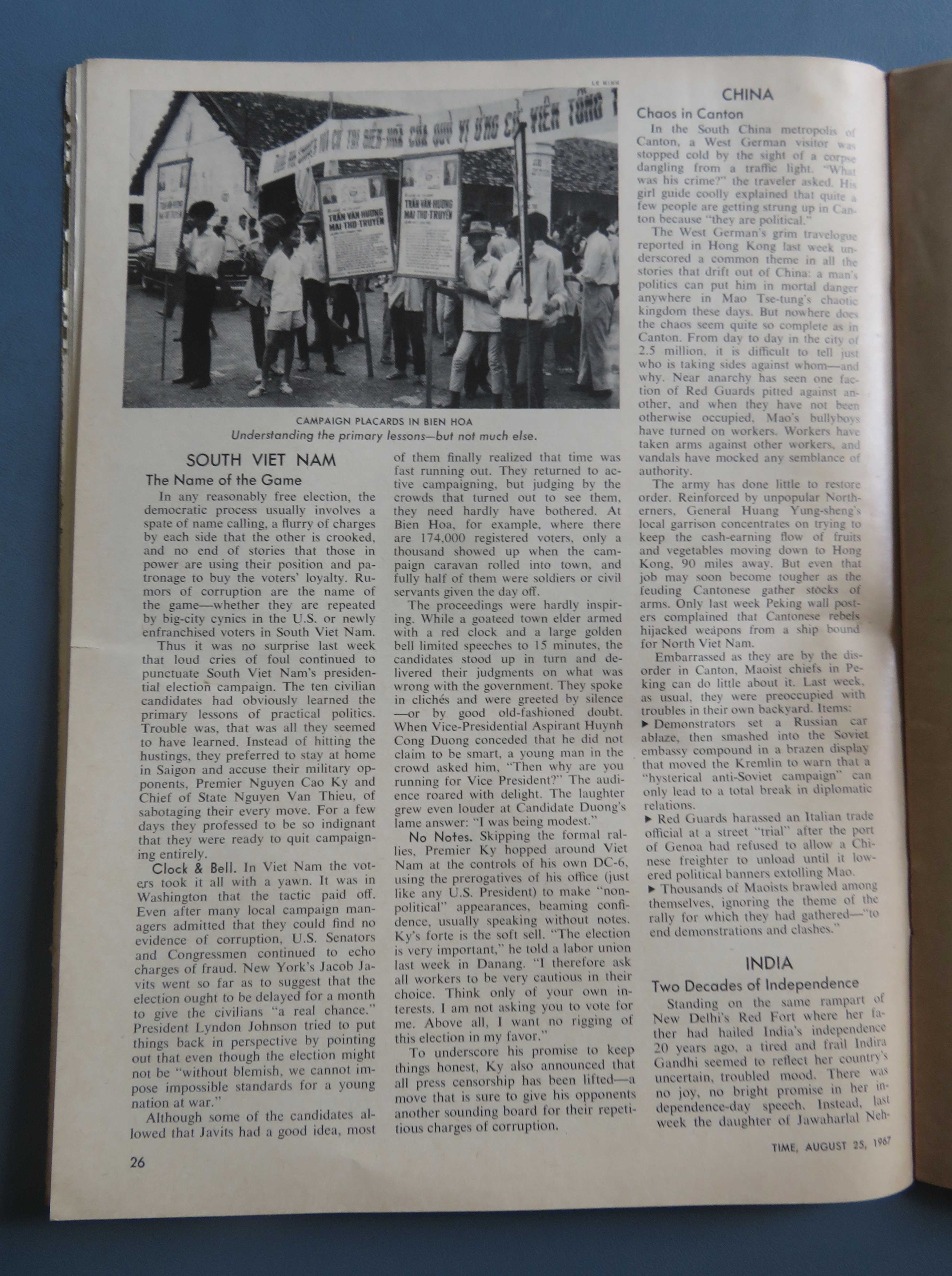 Time Magazine August 25, 1967 Inside The Viet Song