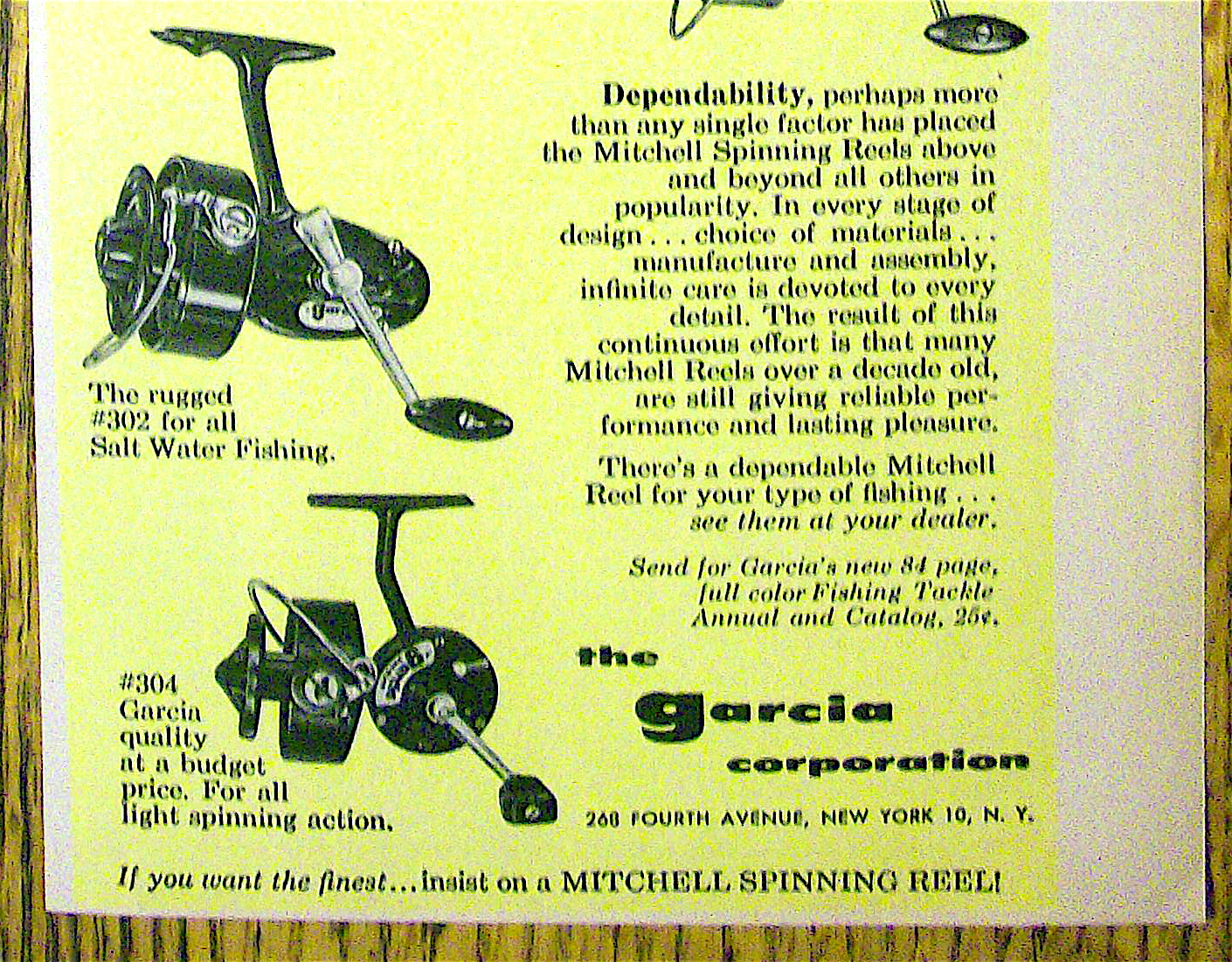 1959 Mitchell Fishing Reel with Mitchell Fishing Reels