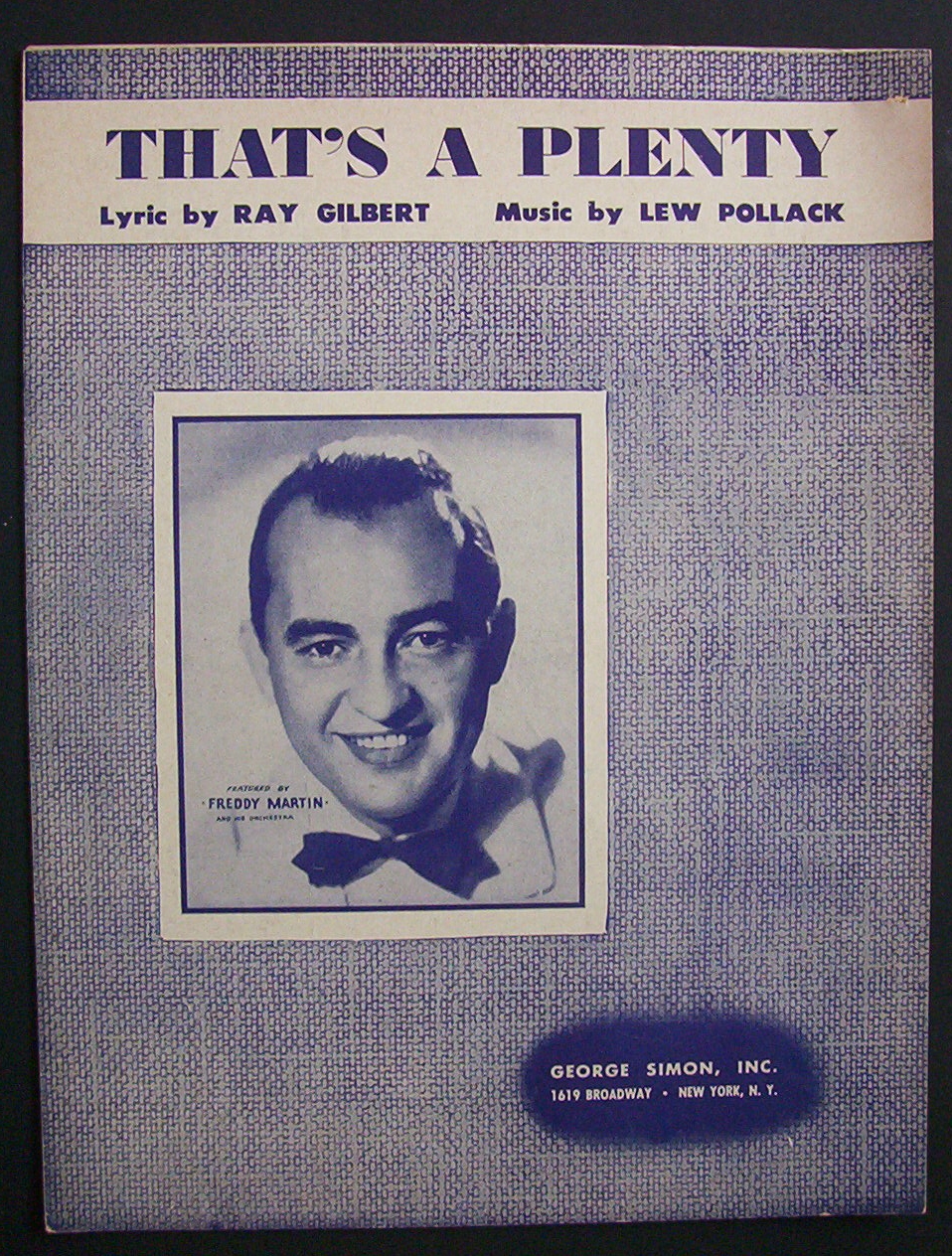 Sheet Music For 1950 That's A Plenty