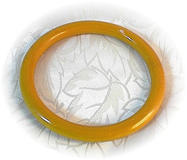 Lucite/Plastic Gold Bangle Bracelet