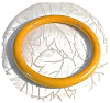 Lucite/Plastic Gold Bangle Bracelet