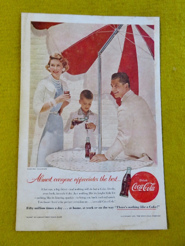 1956 Coca Cola (Coke) with Family on  Picnic