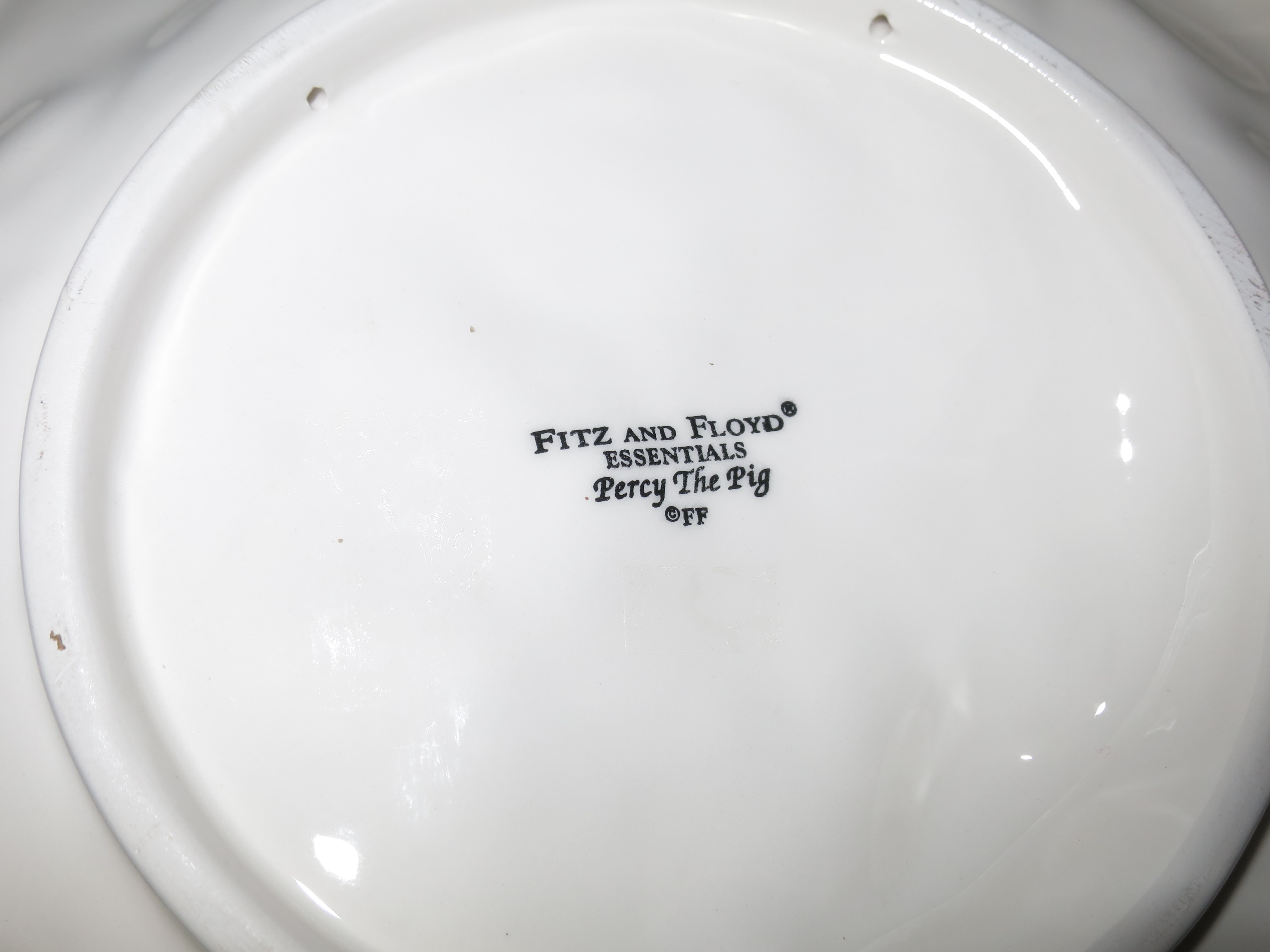 Fitz and Floyd Percy the Pig Canape Plate