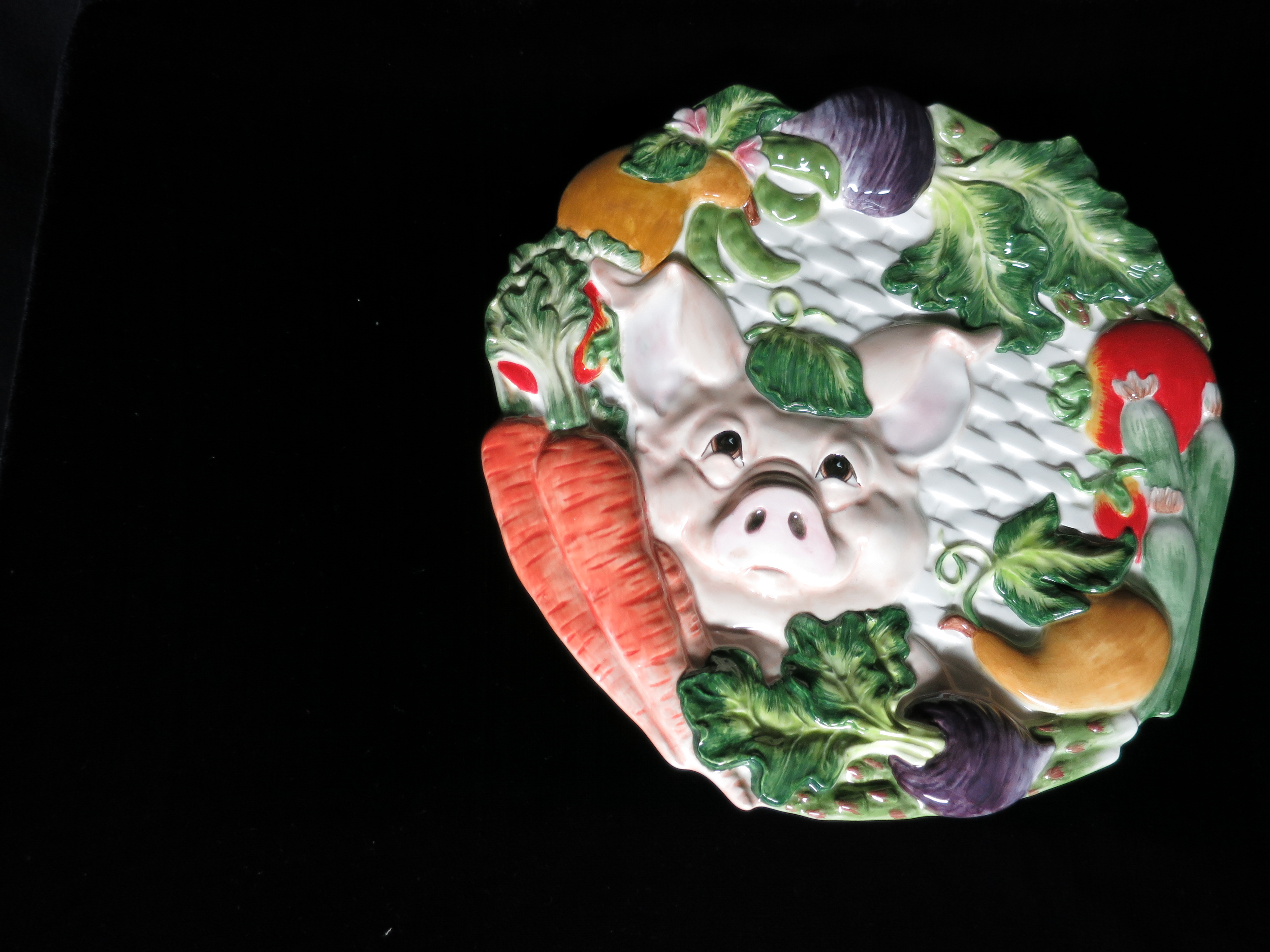 Fitz and Floyd Percy the Pig Canape Plate