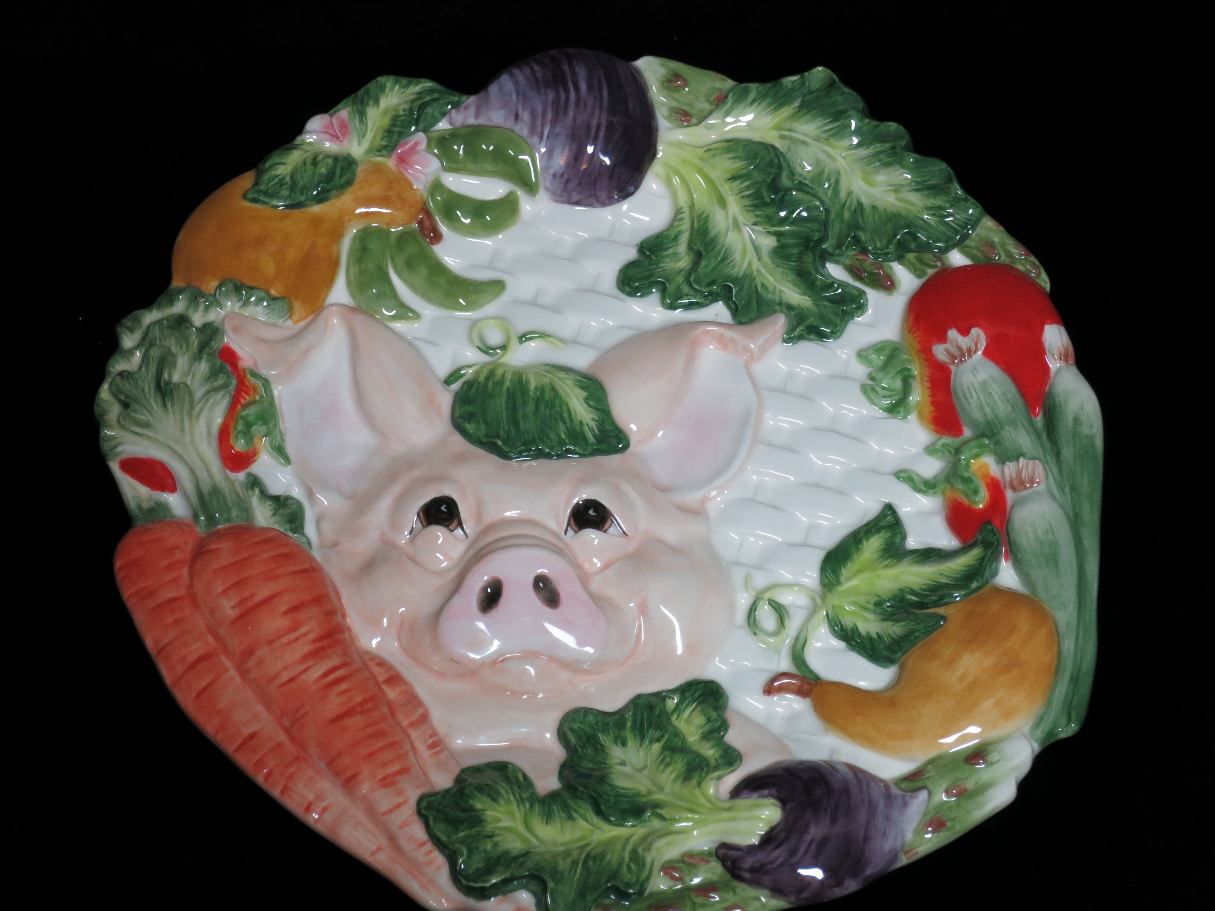 Fitz and Floyd Percy the Pig Canape Plate