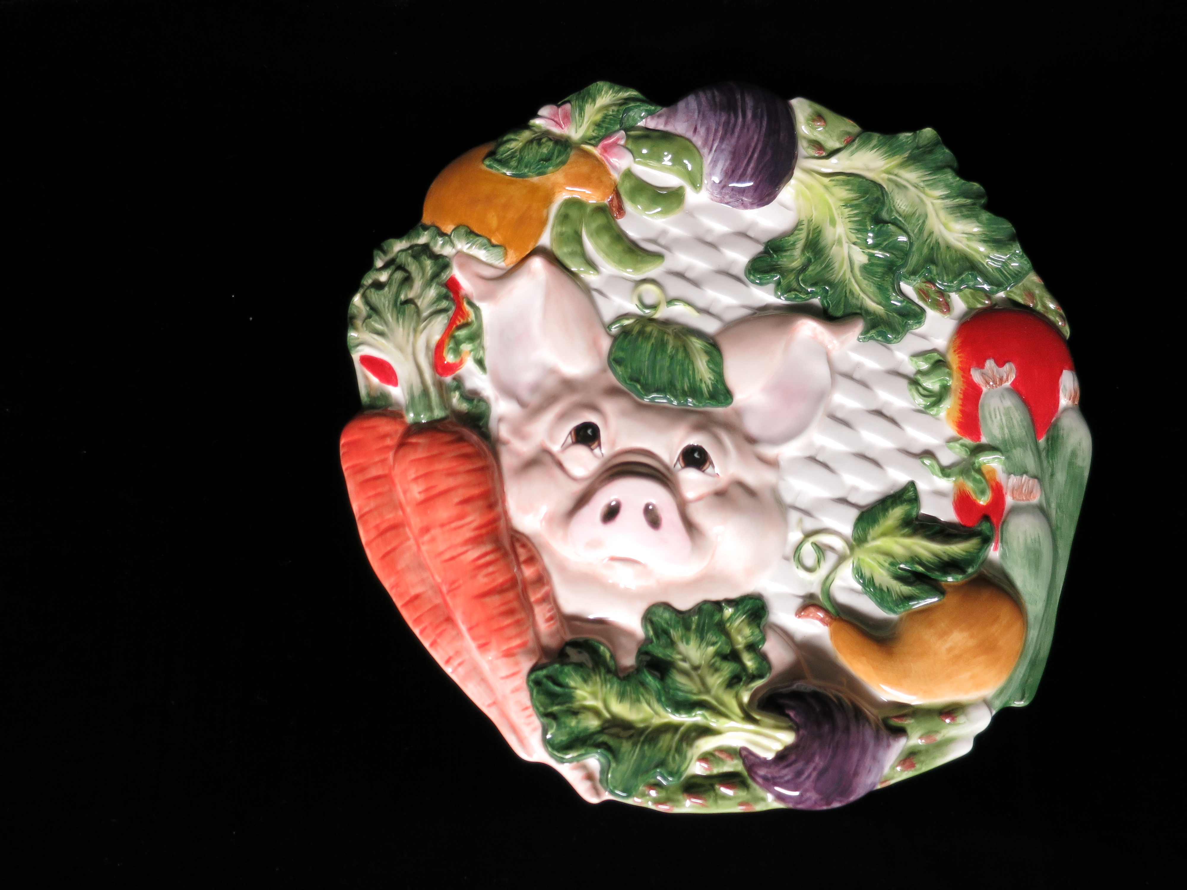 Fitz and Floyd Percy the Pig Canape Plate