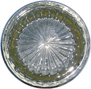 Clear Glass Hobnial Bottle With Stopper