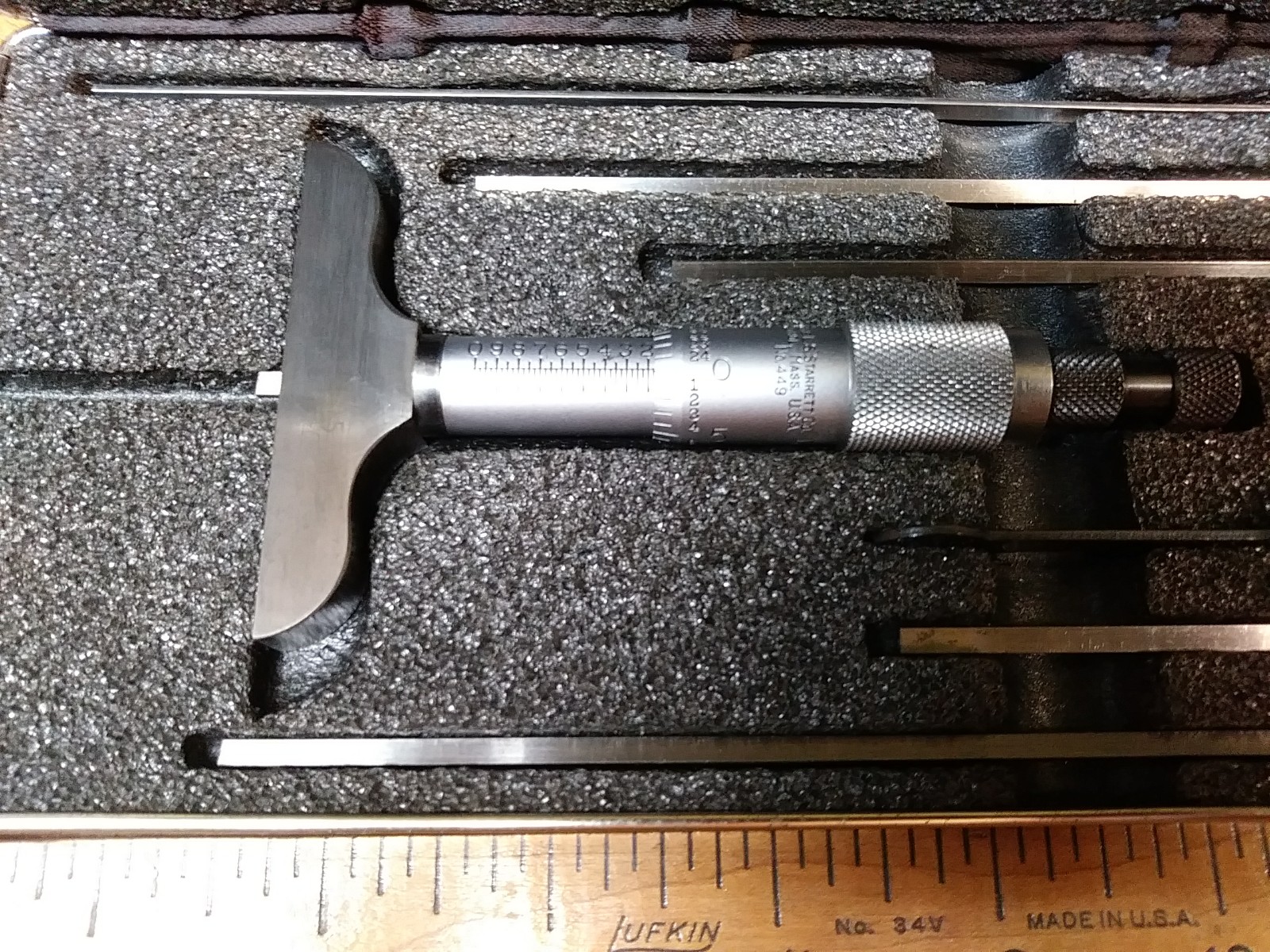 Starrett No. 449 Depth Micrometer 0-6 inch