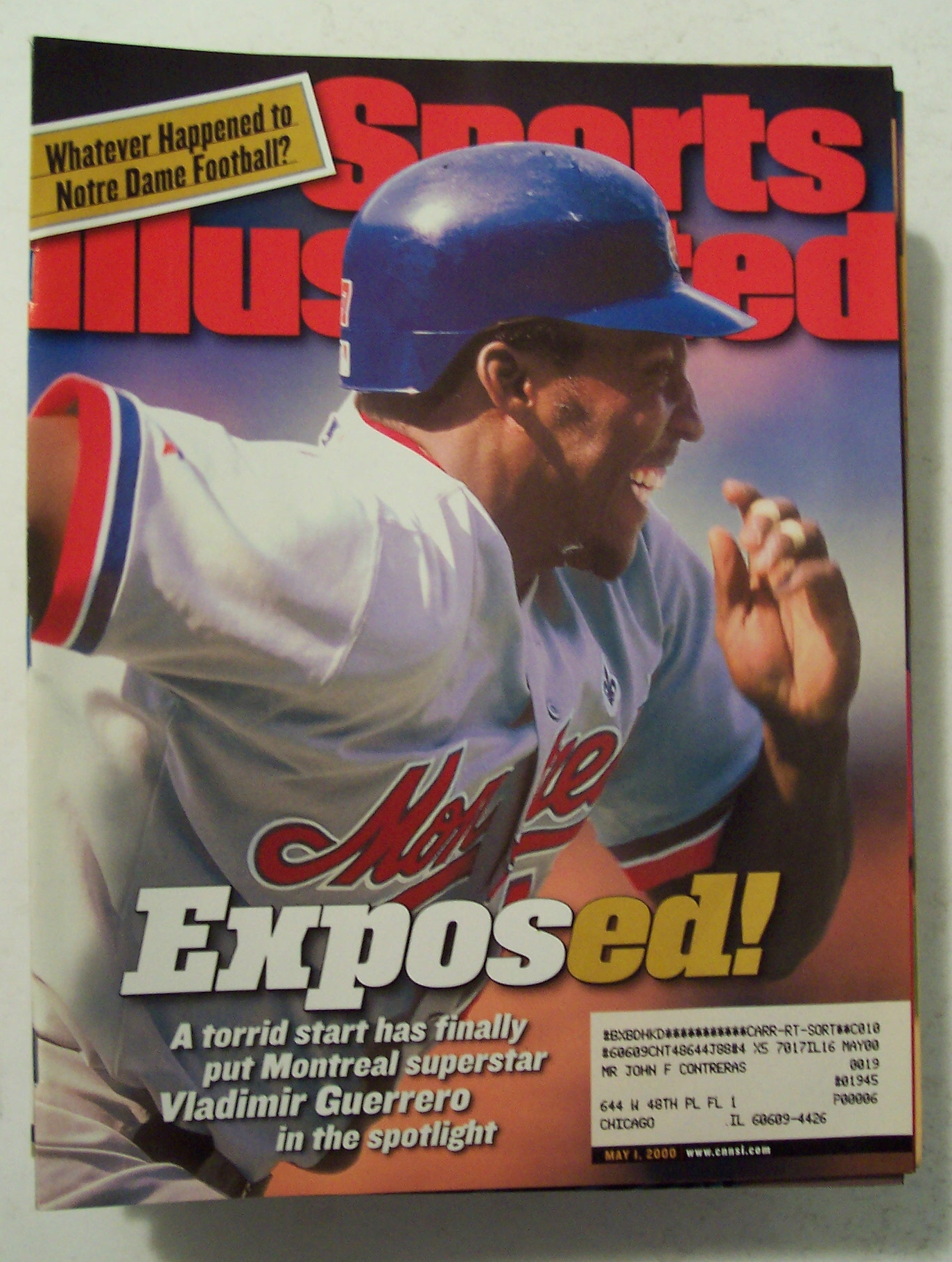 Sports Illustrated Magazine - May 1, 2000 - V. Guerrero