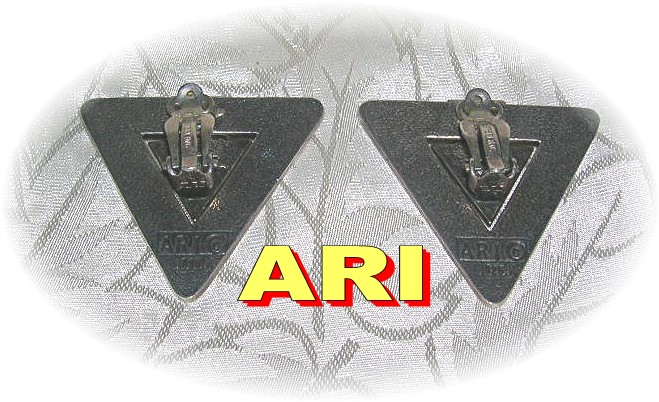 Sterling Silver Enamel & Crystal ARI Earrings