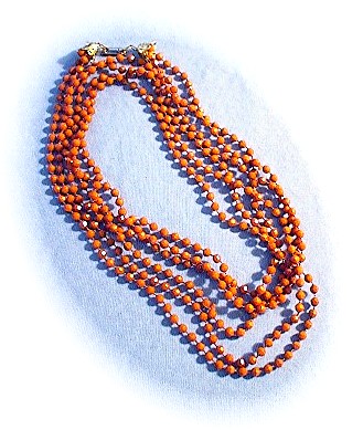46 Inch Long Vintage Faceted Plastic Beads