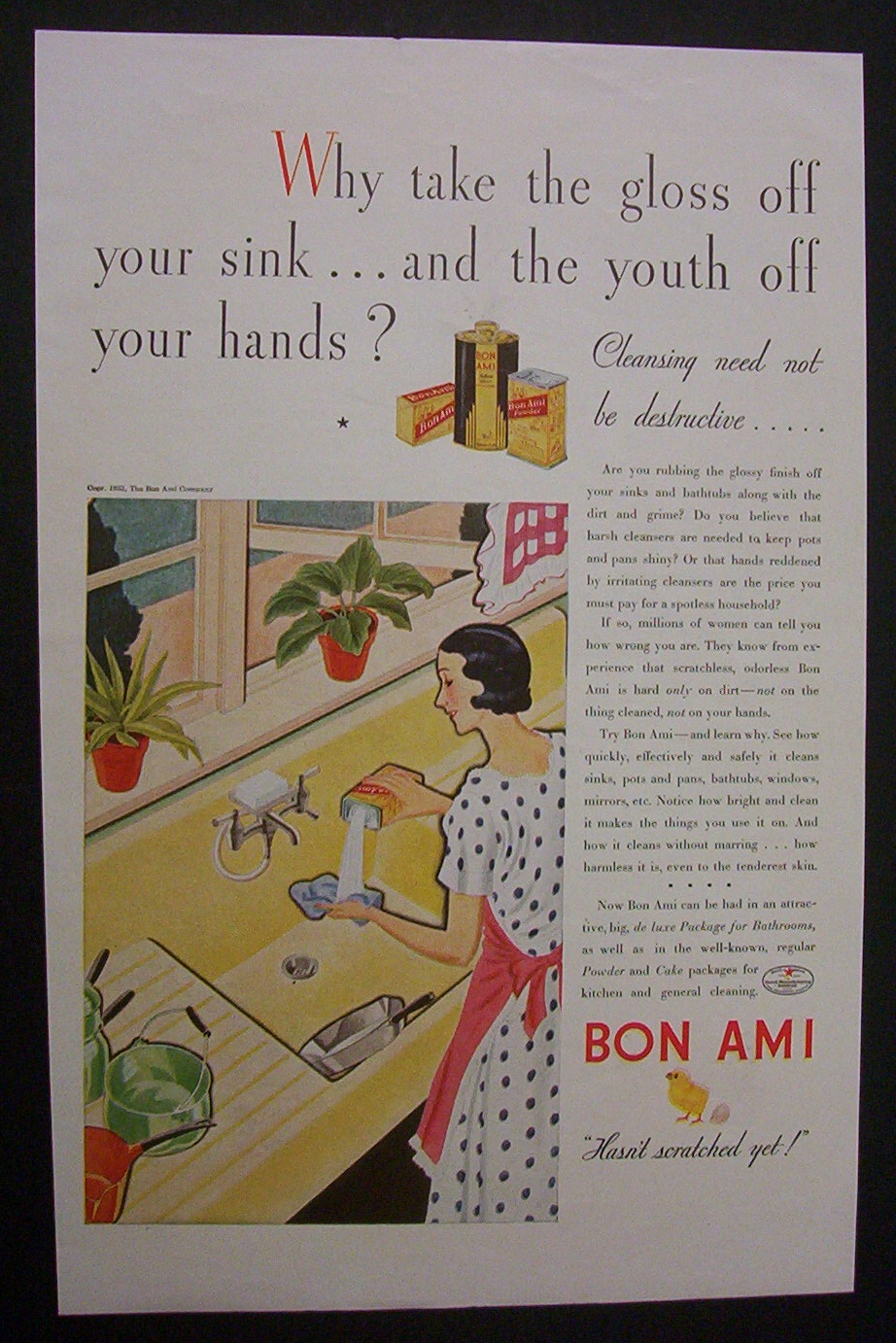 1933  Bon  Ami  Powder