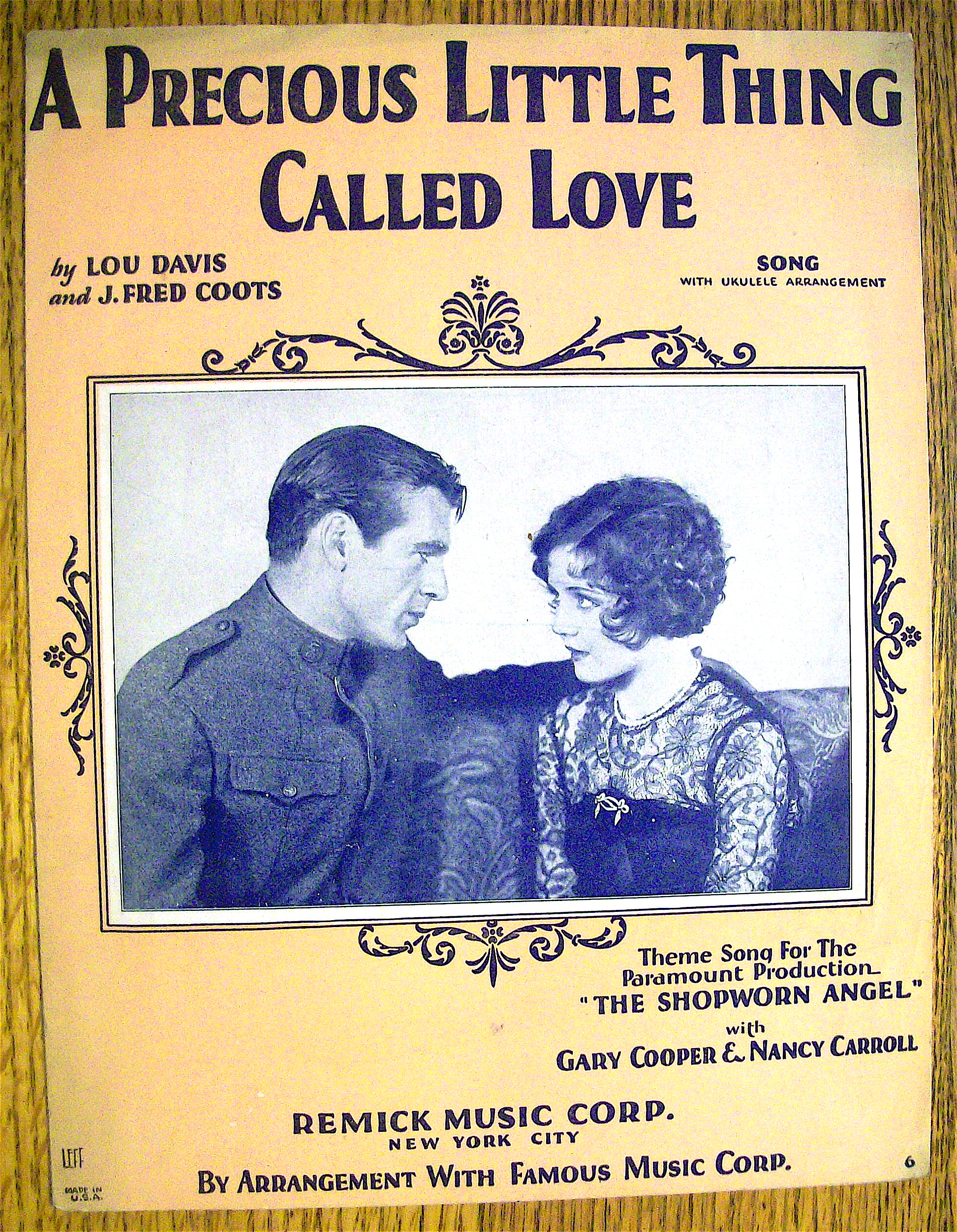 Sheet Music Of 1928 A Precious Little Thing Called Love