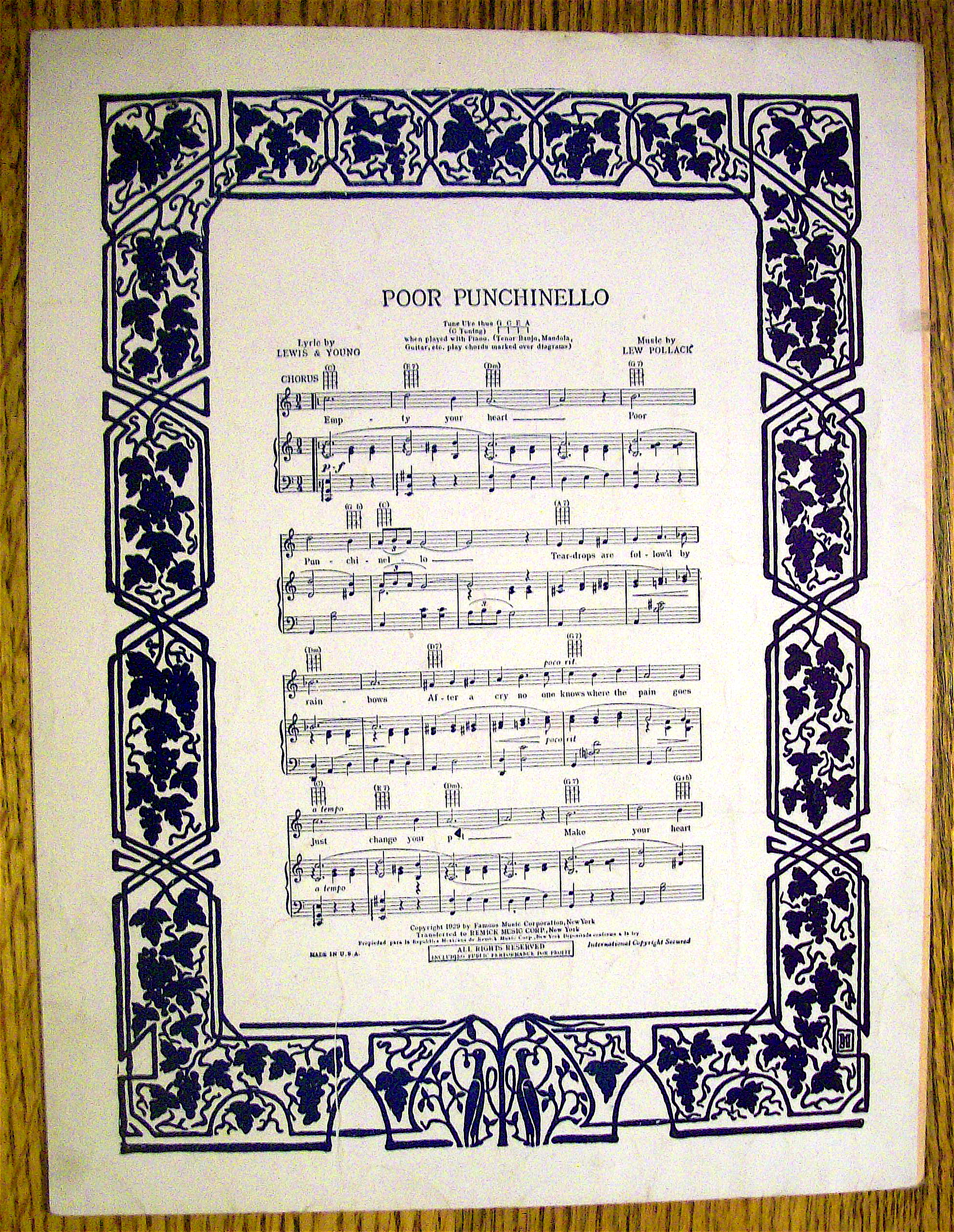 Sheet Music Of 1928 A Precious Little Thing Called Love