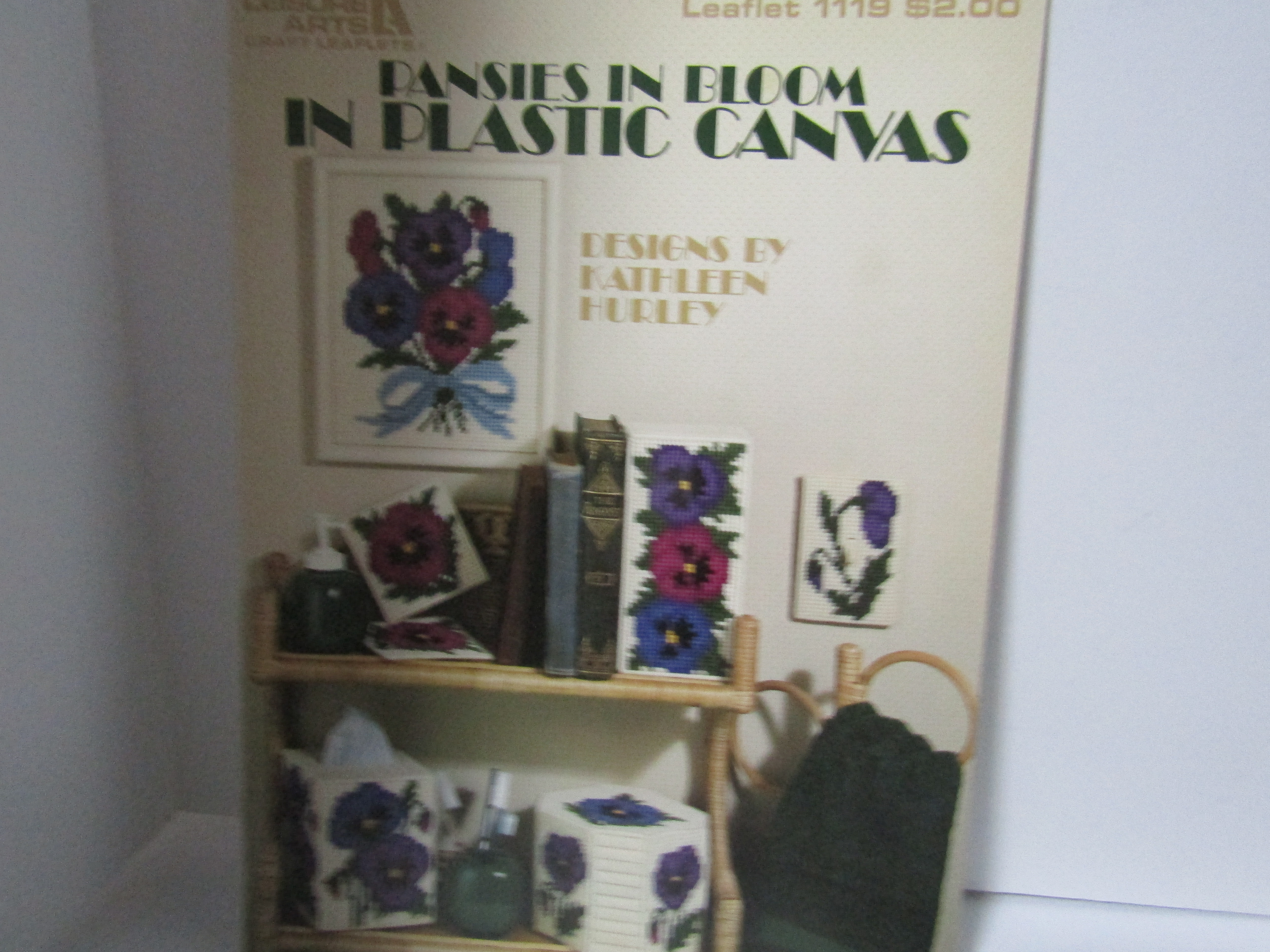 Leisure Arts Pansies In Bloom  In Plastic Canvas #1119