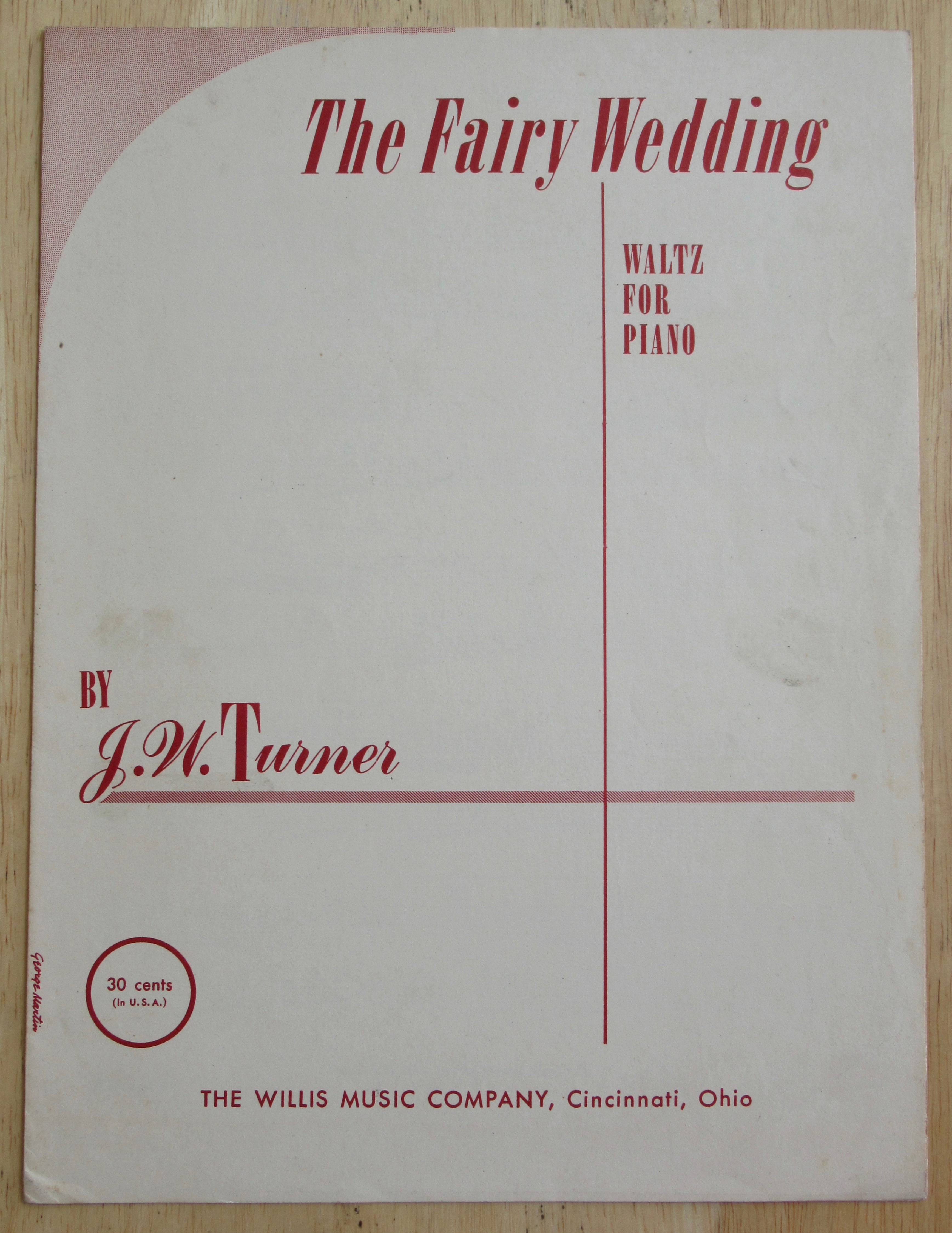 1949 The Fairy Wedding Sheet Music