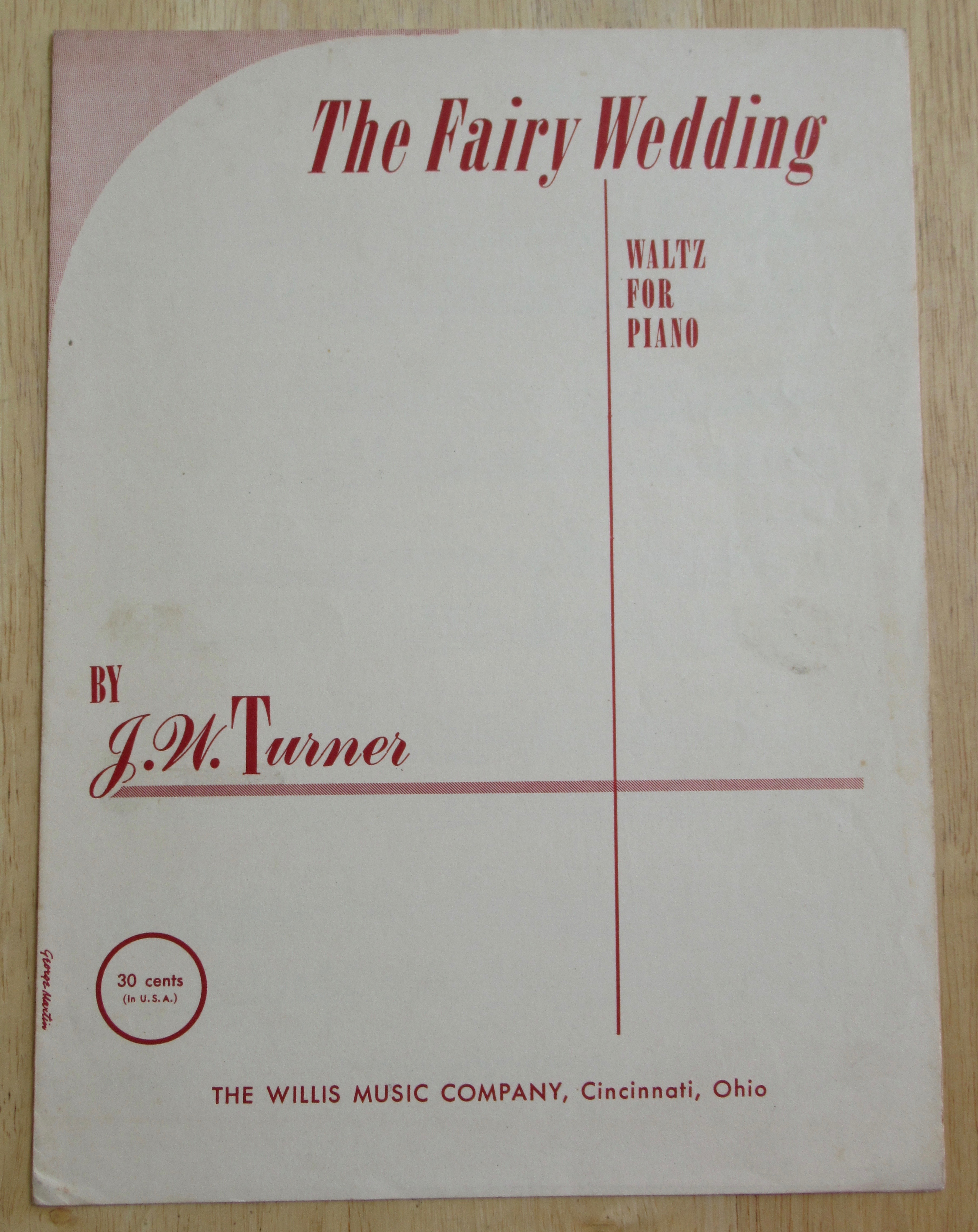 1949 The Fairy Wedding Sheet Music
